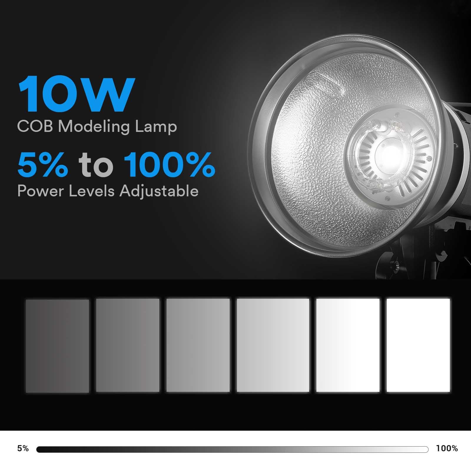 Godox Ms300 V Studio Flash (New Update Version Of Ms300), Compact 300W 2.4G Wireless X System Gn58 5600K Monolight With Bowens M