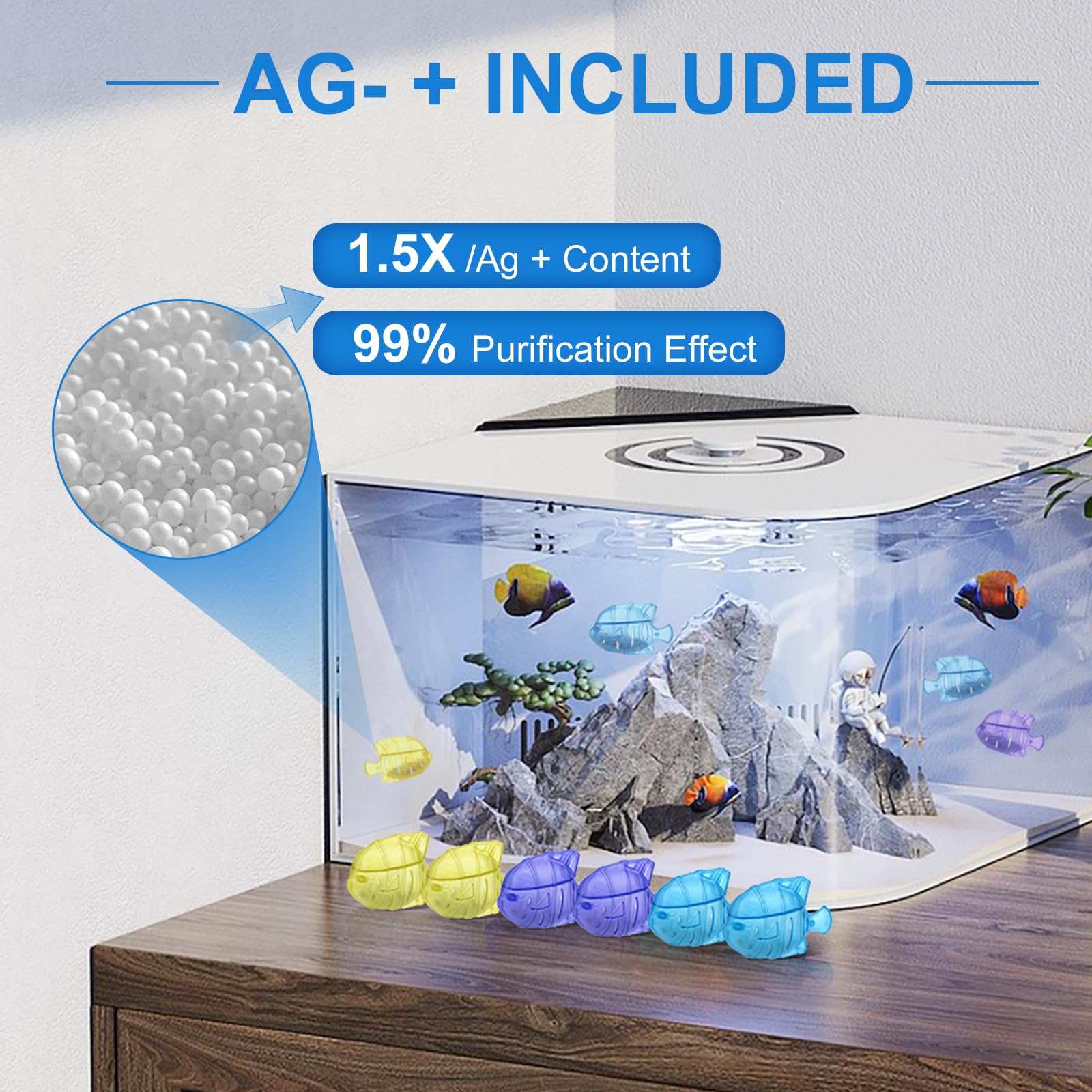 10Pc Humidifier Cleaner Fish Universal Humidifier Tank Cleaner Works In All Humidifiers And Fish Tanks Purifies Water, Prevent H