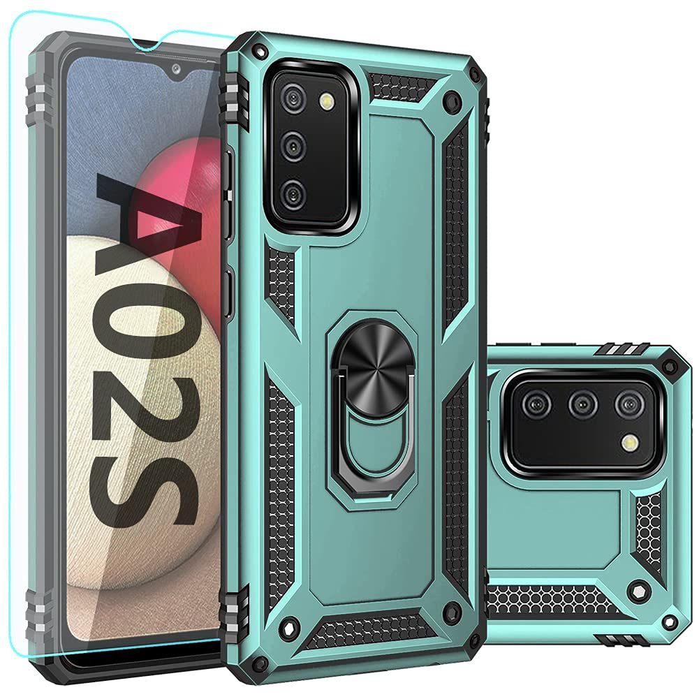 Sktgslamy For Samsung A02S Case, Galaxy A02S Case,With Screen Protector,[Military Grade] 16Ft. Drop Tested Cover With Magnetic K
