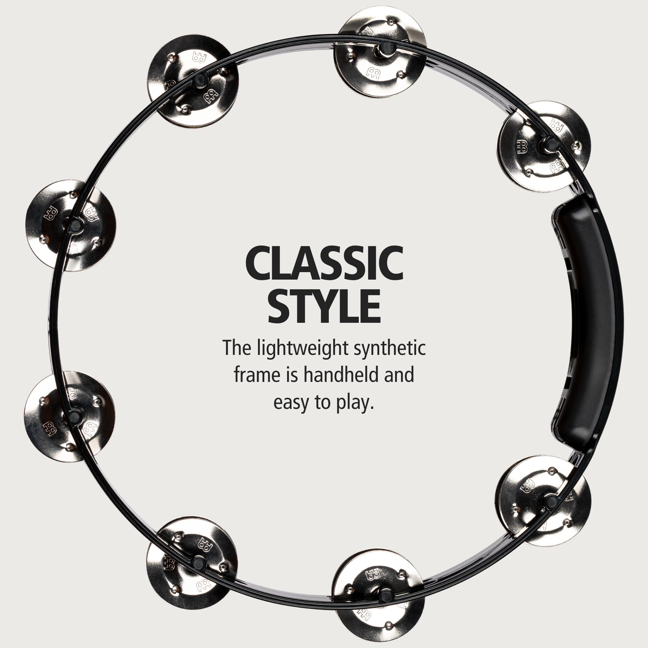 Meinl Percussion Htt10Bk Headliner Series Tour Tambourine, 10''   2 Rows, Black