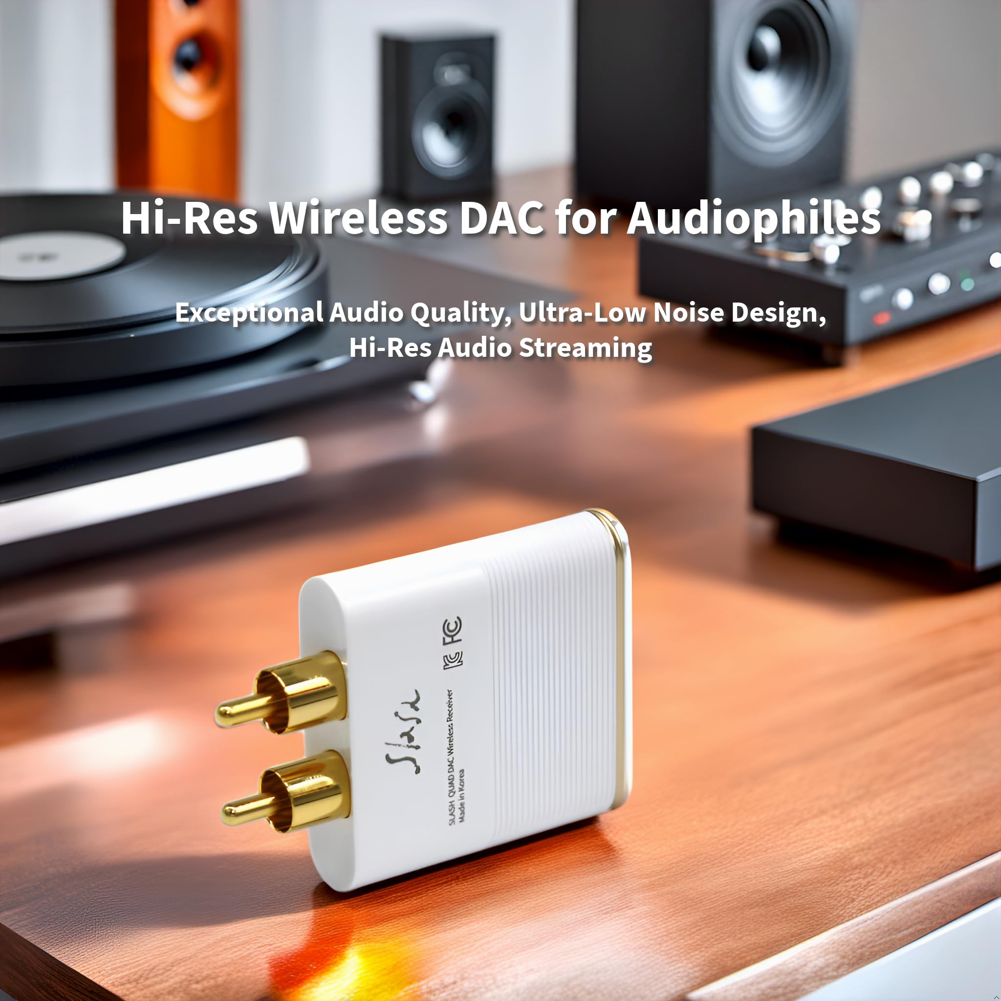 Slash3 Bluetooth 5.1 Dac Receiver   Hi Res Audio, Aptx Adaptive/Ldac/Aptx Hd Support, Rca Outputs, Audiophile Grade Streaming
