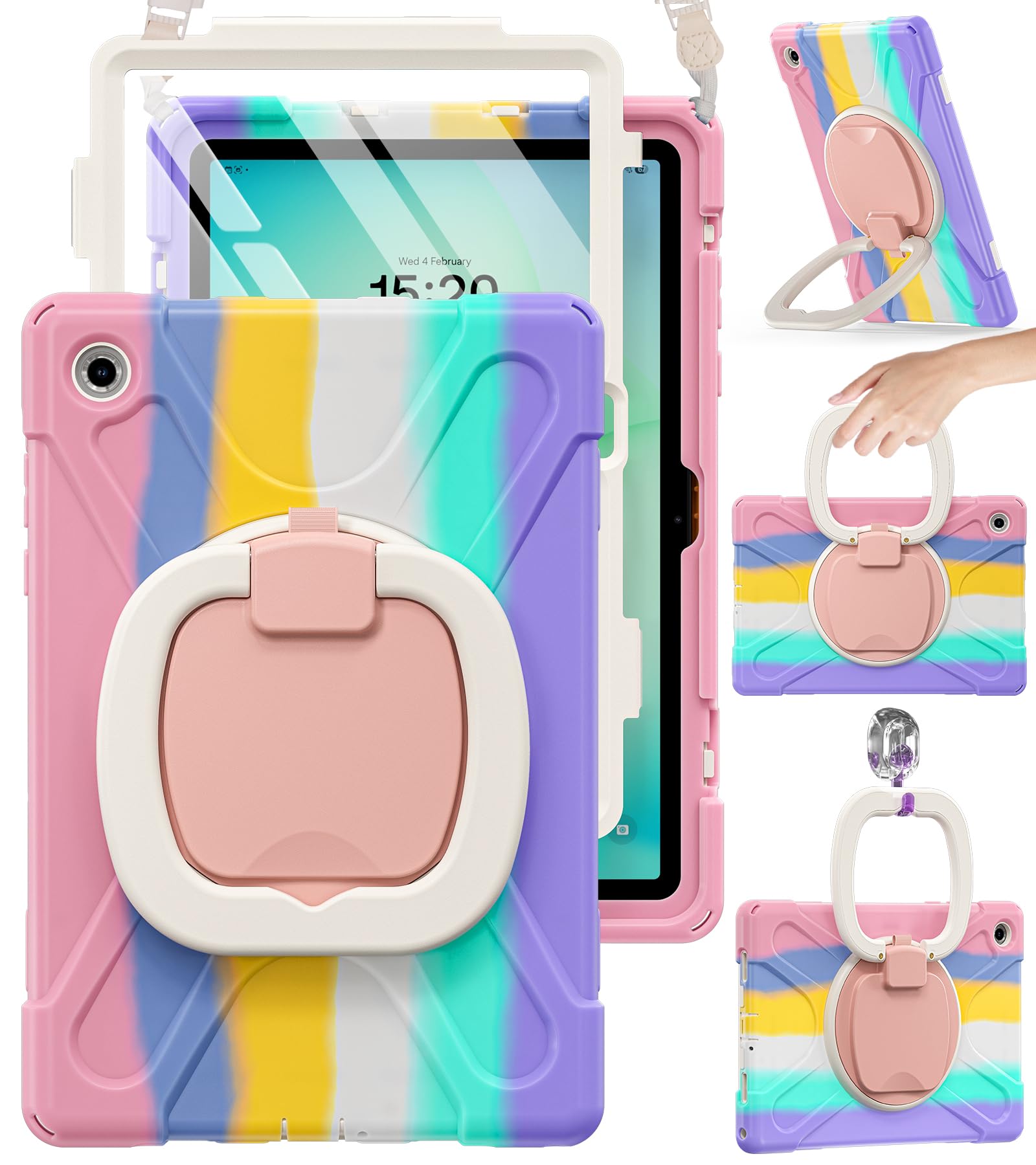 BRAECN for Samsung Galaxy Tab A11+ Plus Case 11 Inch 2025, Kids Friendly Full-Body Protection Silicone Cover with Screen Protect