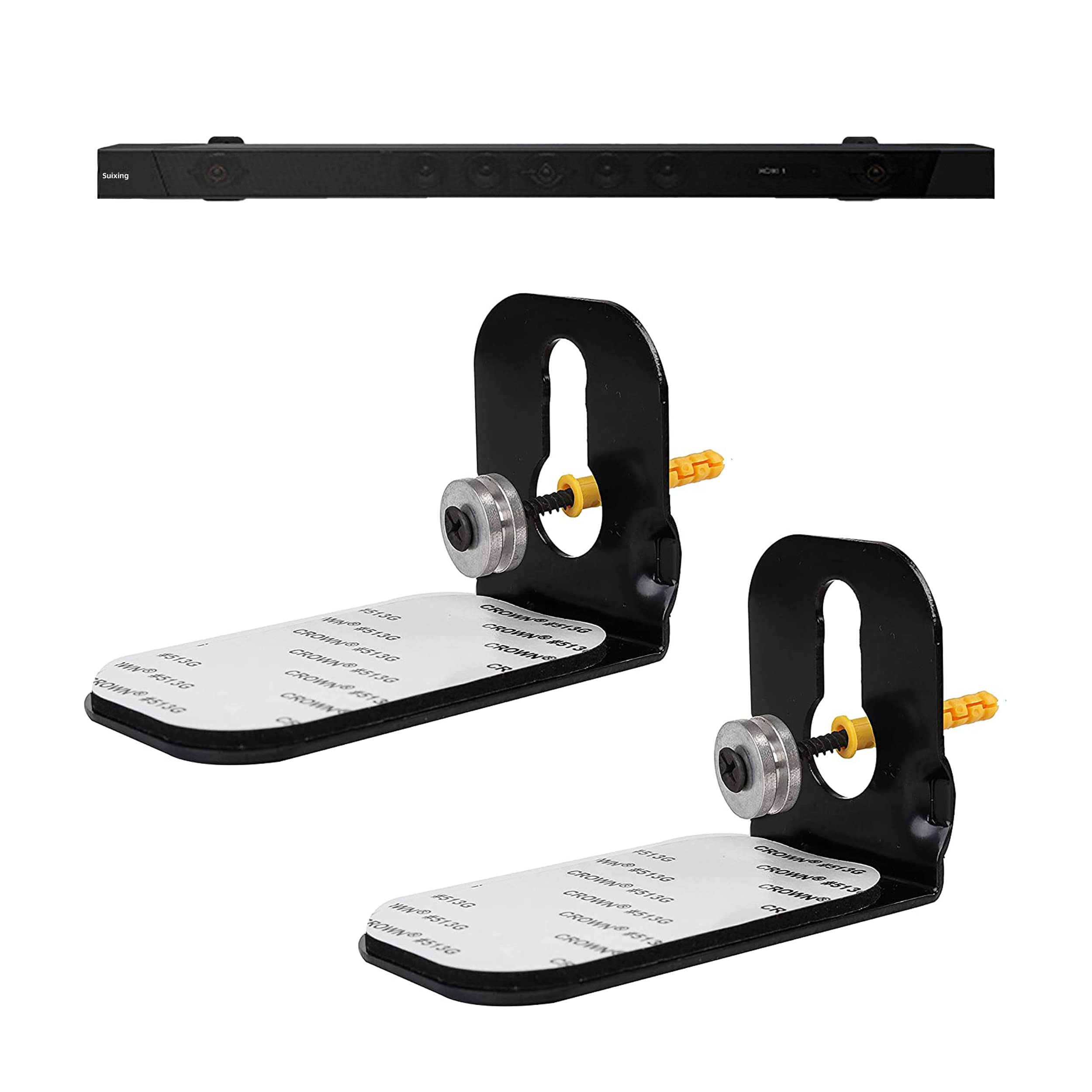 Suixing Universal Sound Bar Mounts Wall Mount Kit Soundbar Mounting Bracket For Samsung, Sony, Lg, Vizio Soundbar Wall Mount Bra
