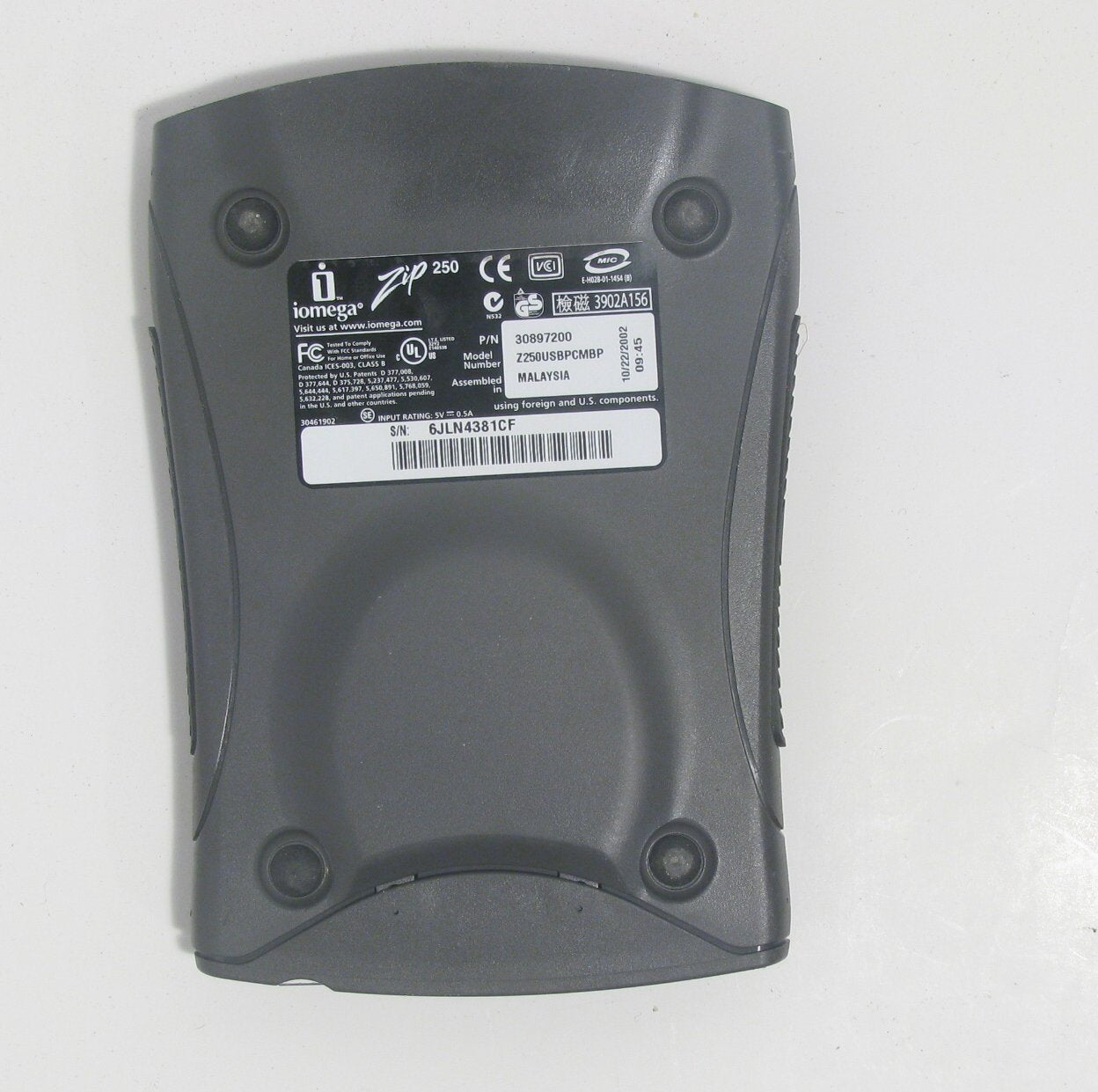 Iomega Zip 250 Mb Usb External Drive (Pc/Mac)
