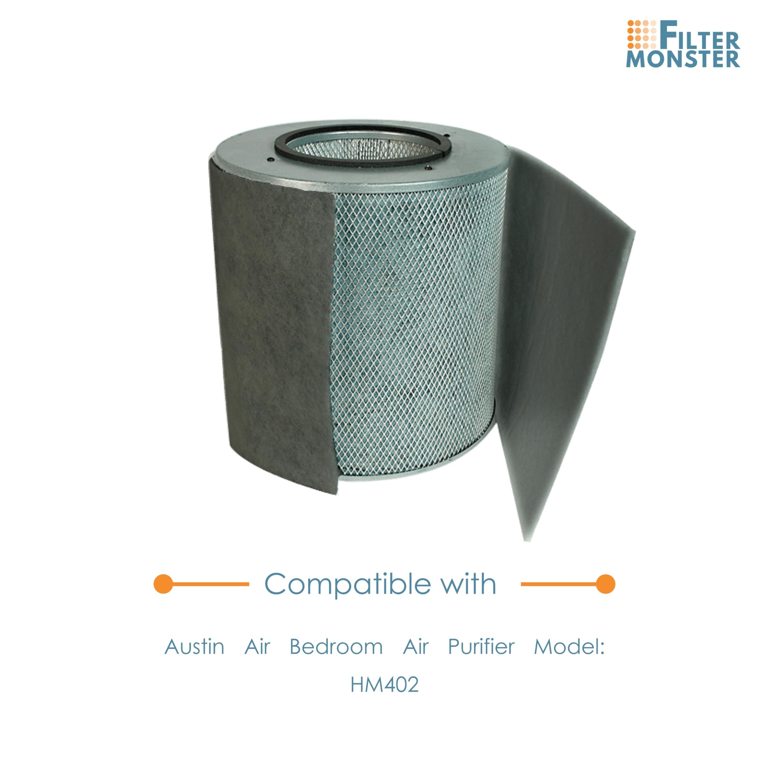 Filter Monster Replacement Filter Compatible With Austin Air Bedroom Machine (Hm402) With Pre Filter