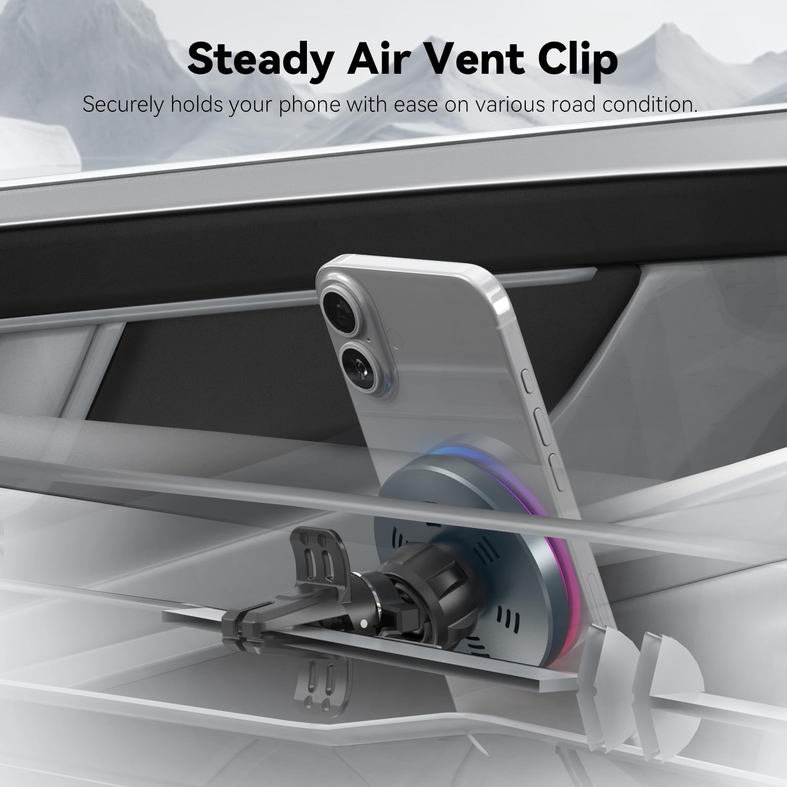 Lecork For Magsafe Car Mount Charger, 15W Air Vent Magnetic Wireles Car Mount Charger For Iphone 16 Pro Max Accessories, Car Pho