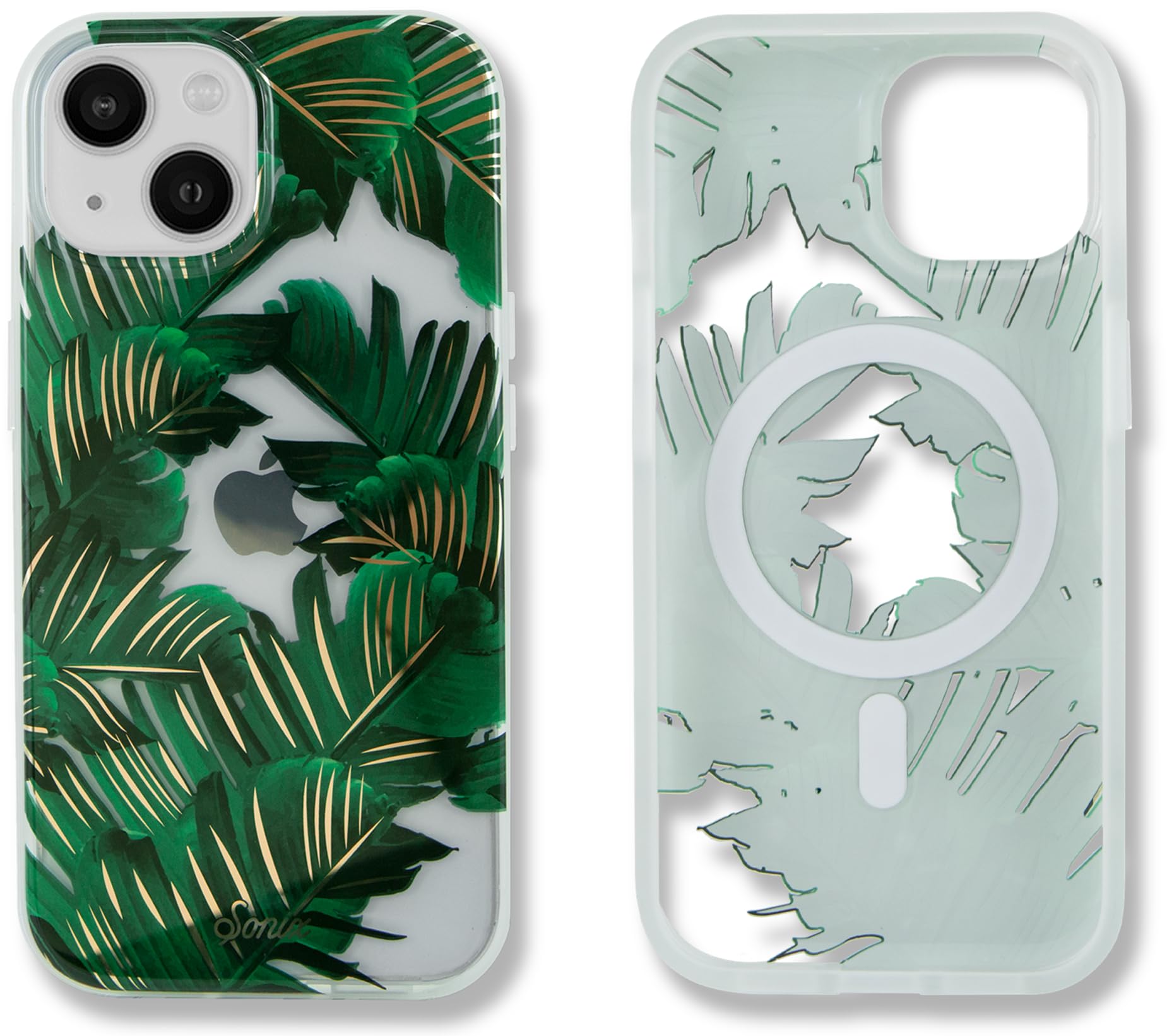Sonix Case For Iphone 15, 14, 13 | Compatible With Magsafe | 10Ft Drop Tested | Bahama Palm Leaves