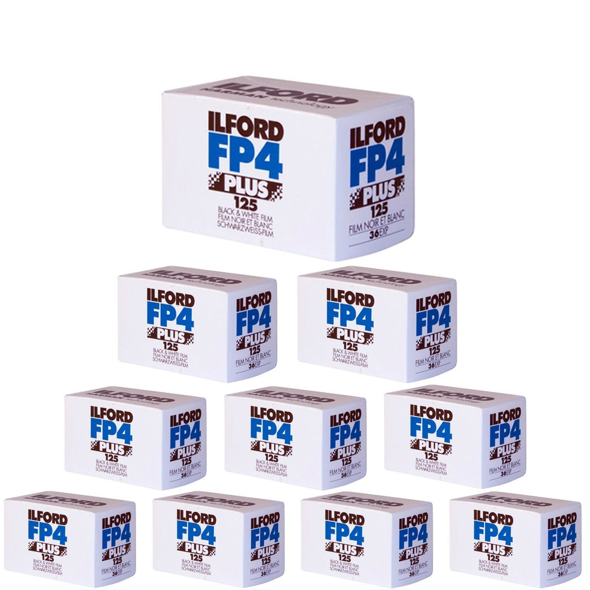 Ilford Fp4 Plus 35Mm Black And White Medium Speed All Purpose Film With 36 Exposures Bundle (10 Pack)