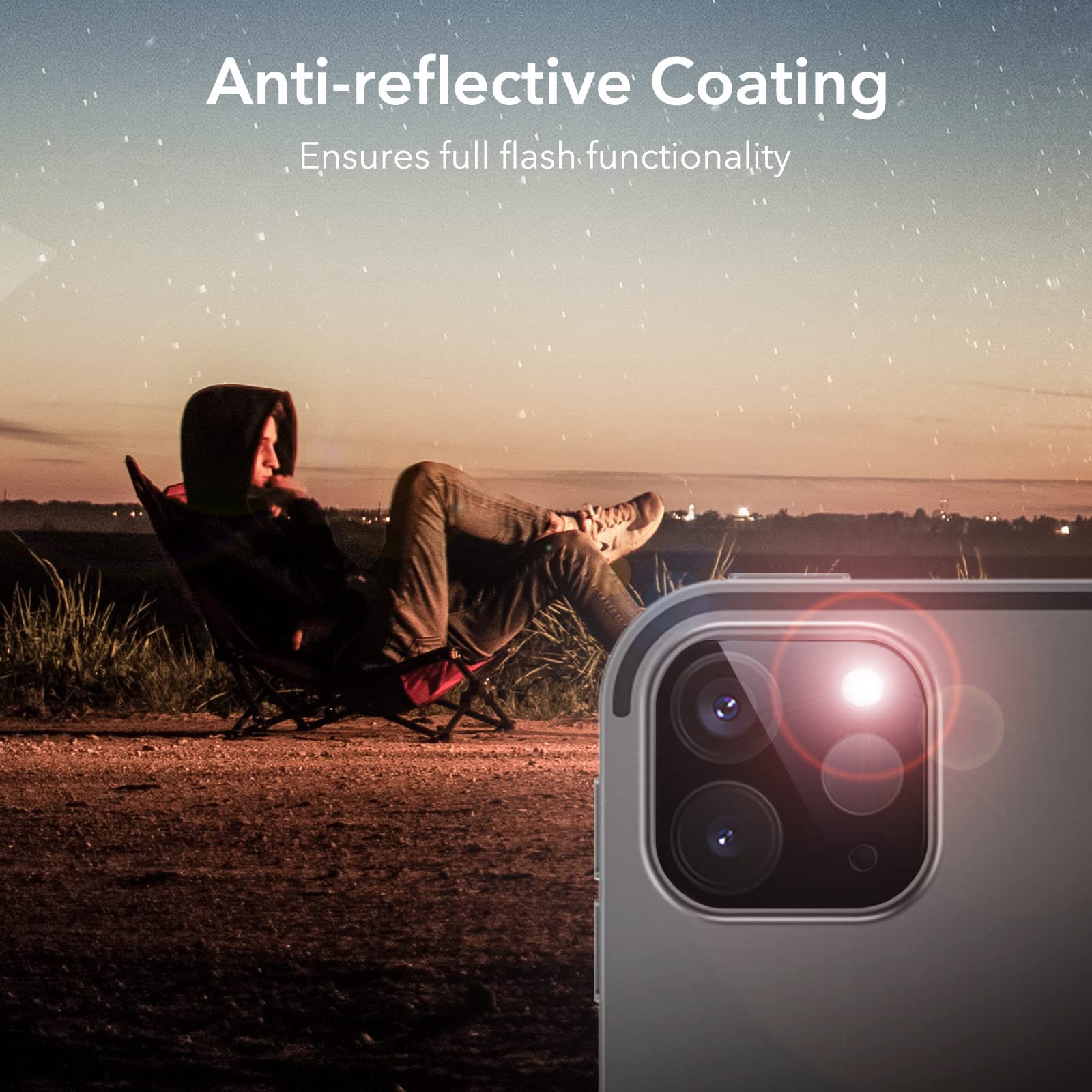 Esr 2 Pack Camera Lens Protector Compatible With Ipad Ipad Pro11/13 2024, Pro 12.9/11 Inch (2022/2021/2020), 9H Anti Scratch Tempered Glass, Hd Clarity, 3D Full Coverage