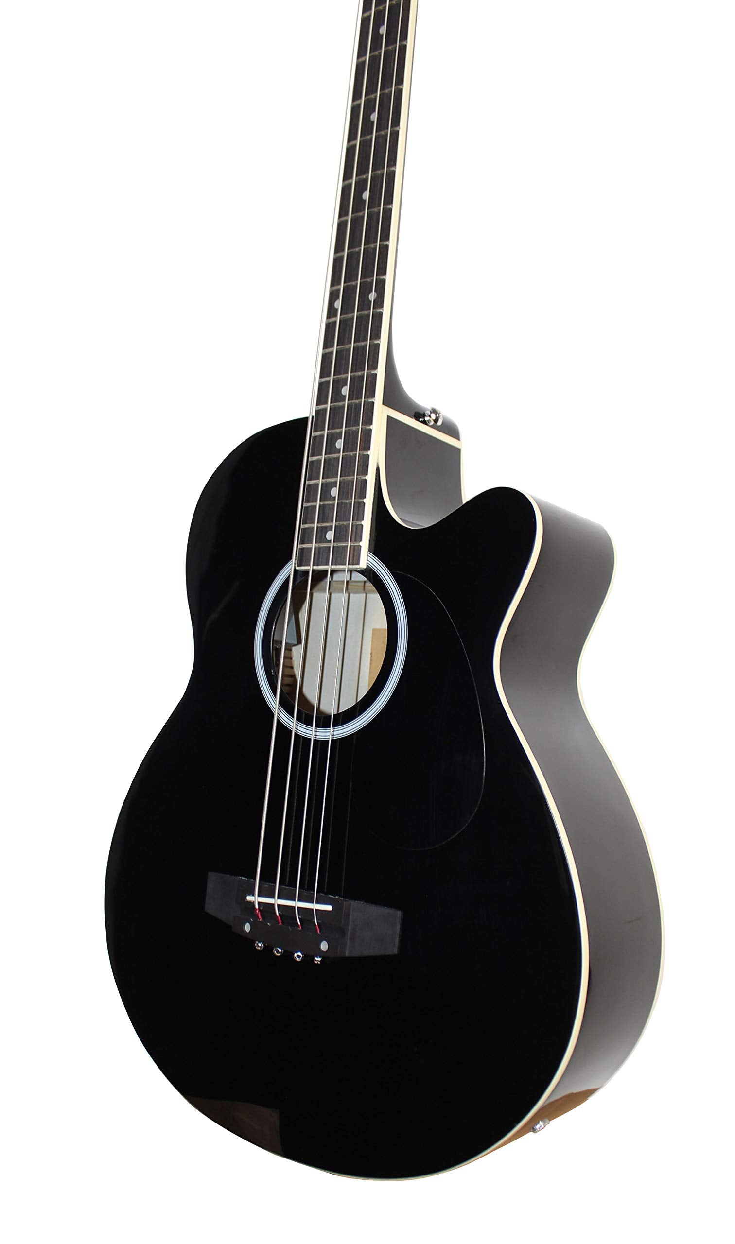 Ymc 4 Strings Cutaway Acoustic Electric Bass Guitar With 4 Band Equalizer, Adjustable Truss Rod,Gig Bag,Strap,Picks  (Black)