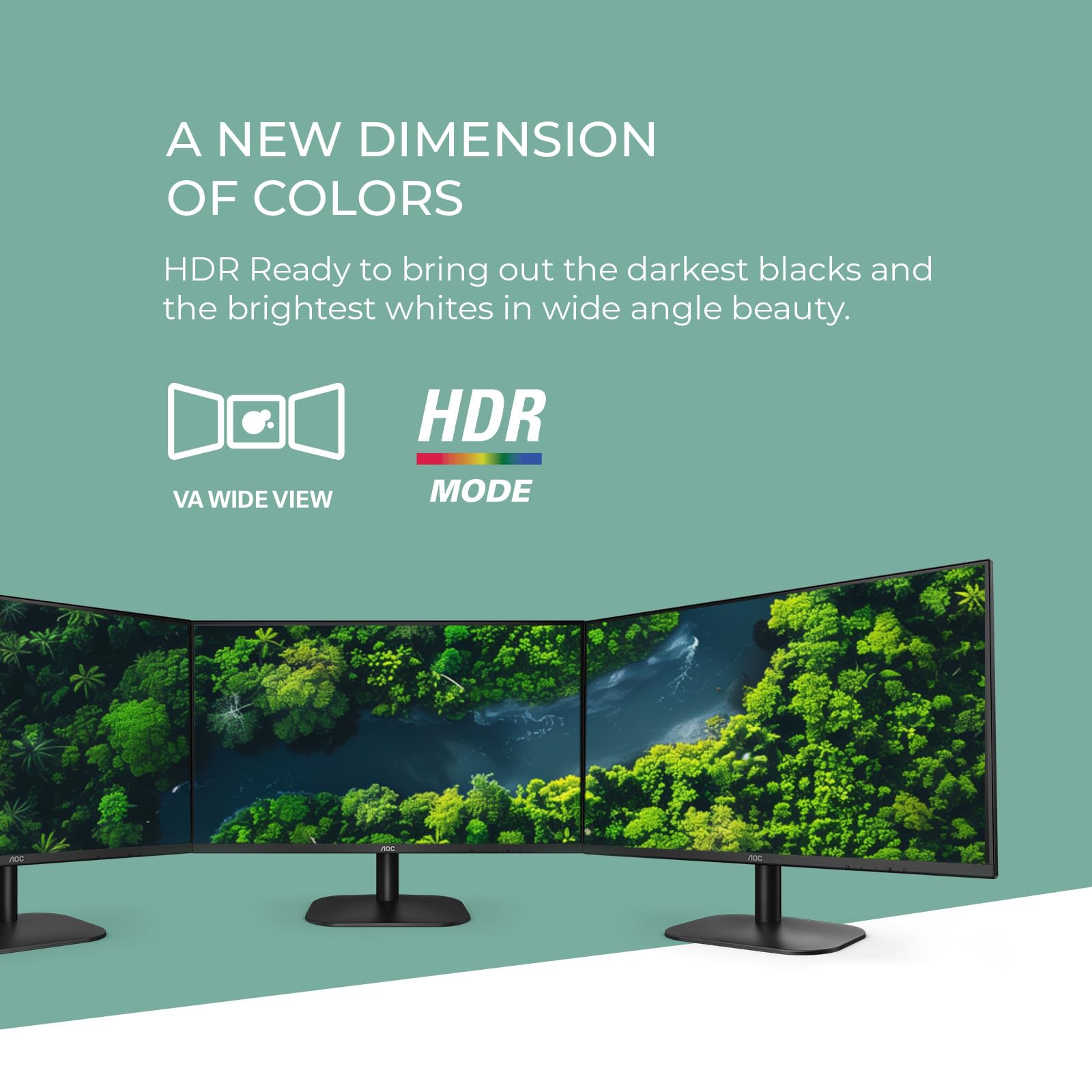 Aoc 24B2H2 24    Frameless Ips Monitor, Fhd 1920X1080, 100Hz, 106% Srgb, For Home And Office, Hdmi X2, Low Blue Mode, Vesa Compa