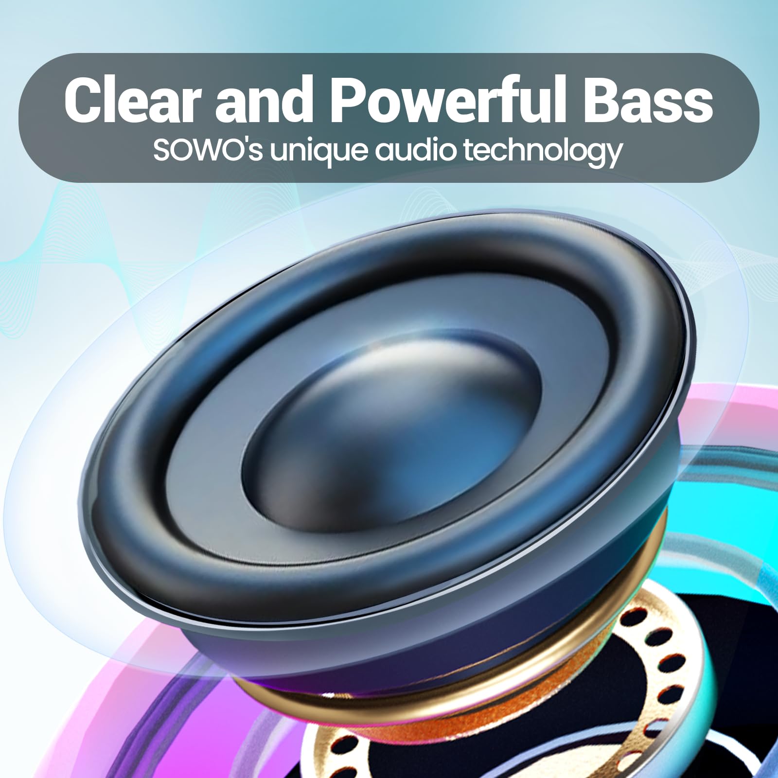 Bluetooth Shower Speaker Waterproof   Small Portable Bluetooth Speaker Wireless With Clip   Powerful Bass And Louder Volume   Co