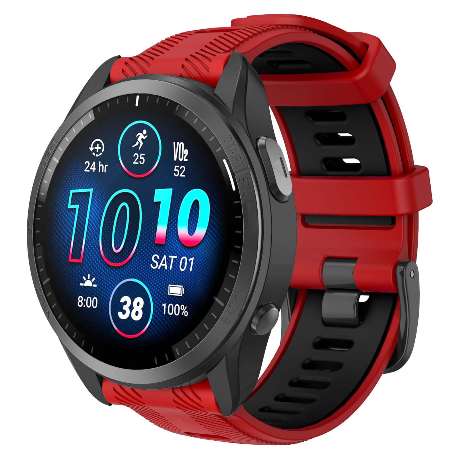 Isabake Watch Band For Garmin Forerunner 965/Forerunner 955/Forerunner 945/Forerunner 935,Soft Silicone 22Mm Replacement Bands C