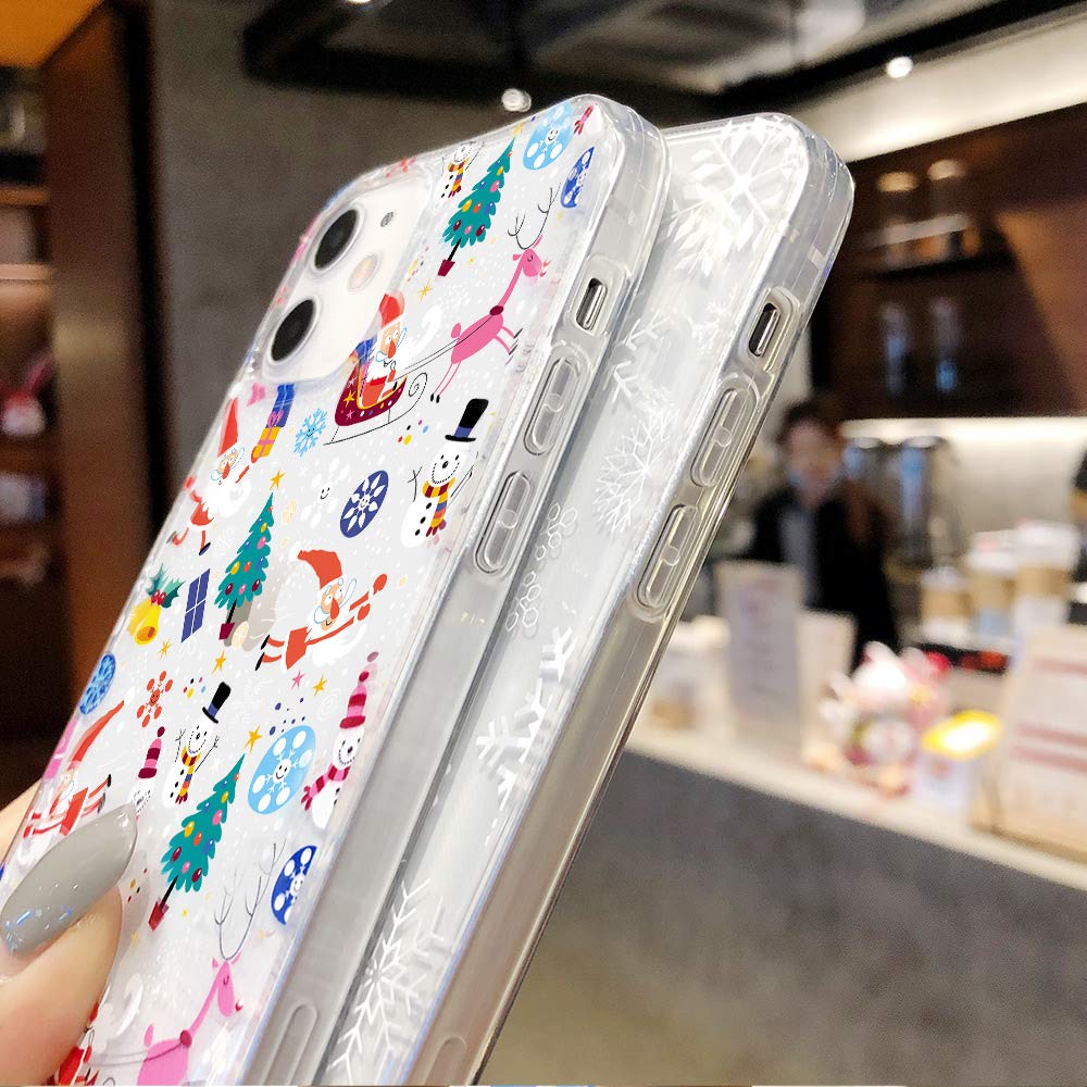 Lchulle For Iphone Xr Christmas Case Xmas Santa Holiday Transparent Clear Design Women Men Kids Soft Tpu Silicone Shockproof Pro