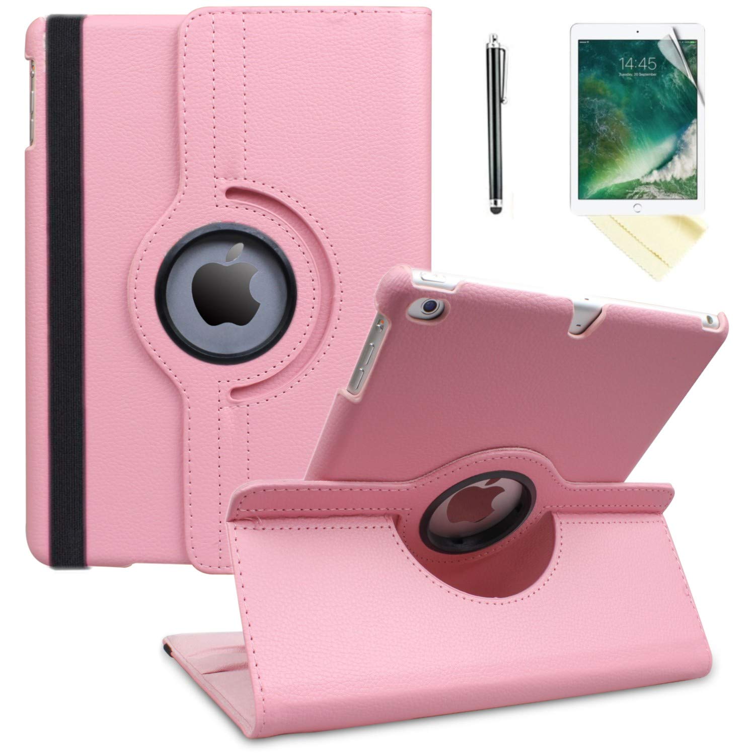 Case For Ipad Air 1St Generation Models A1474 A1475A1476 360 Rotating Stand With Wake Up/Sleep Function Also For Ipad 6Th 5Th Ai