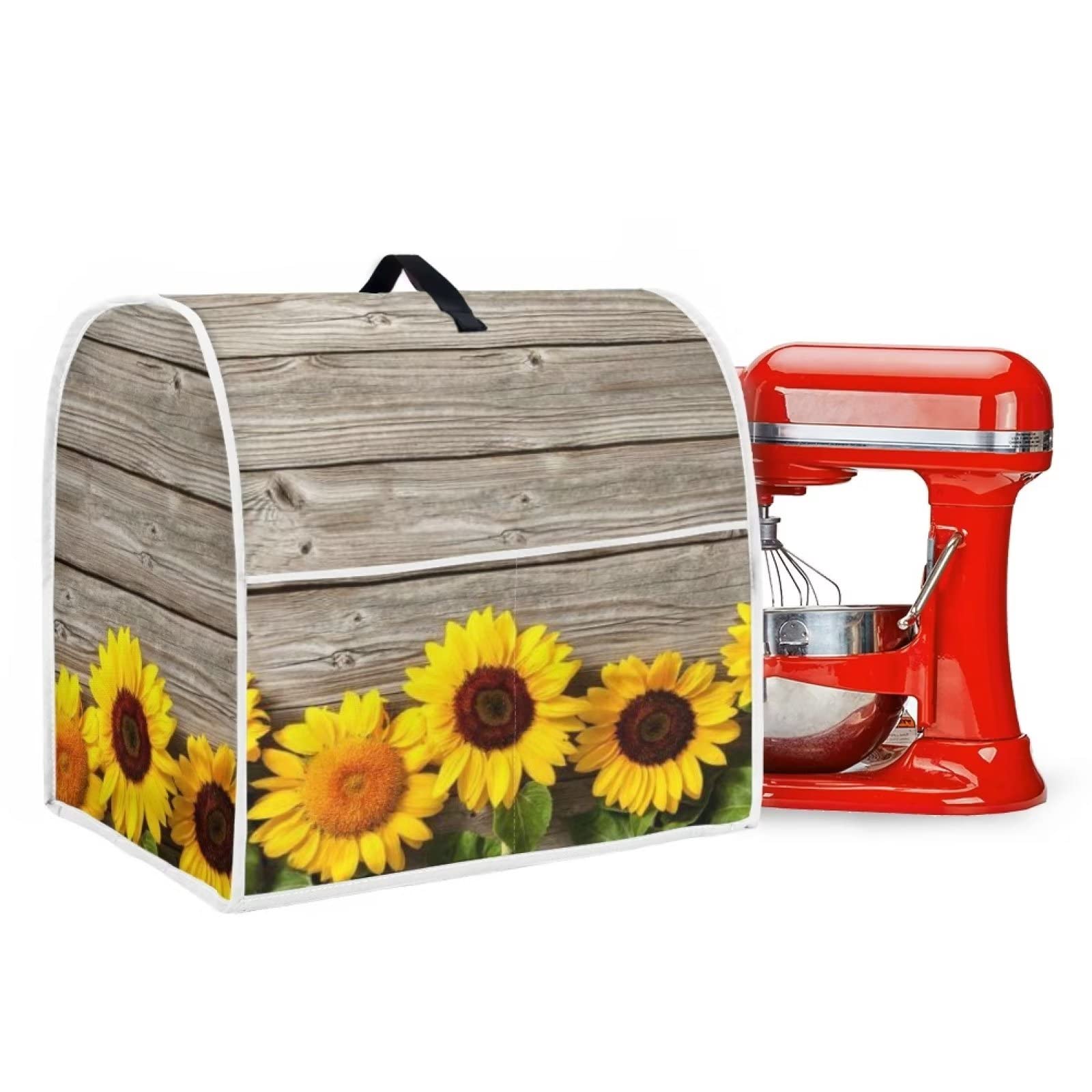 Huisefor Stand Mixer Cover Compatible With Kitchen Aid Mixer, Cute Sunflower Kitchen Appliance Dustproof Covers With Accessories