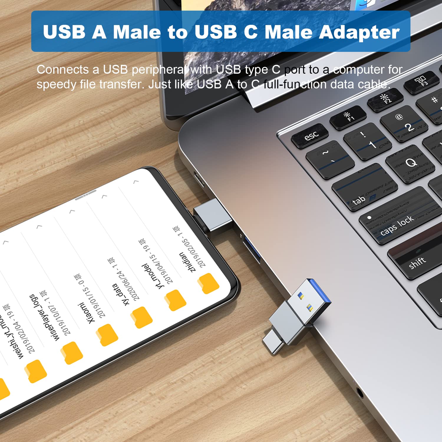 Areme Usb C Adapter (6 Pack), Usb A Male To Usb C Male, Usb 3.0 Male To Usb C Female, Usb Type C Male To Usb 3.0 Female Converte