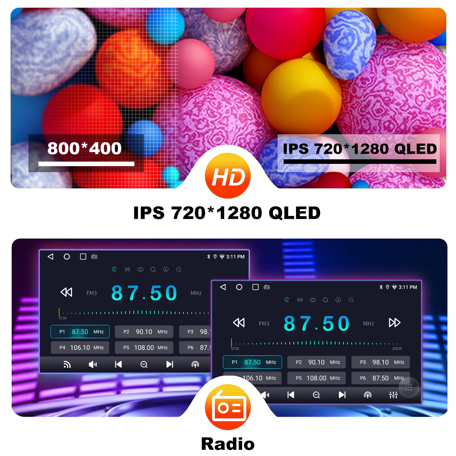 Swtnvin Car Radio Stereo For Toyota Camry 2007 2008 2009 2010 2011 Android 13 Built In Carplay & Autoplay 4G Lte Dual Wifi Dsp B