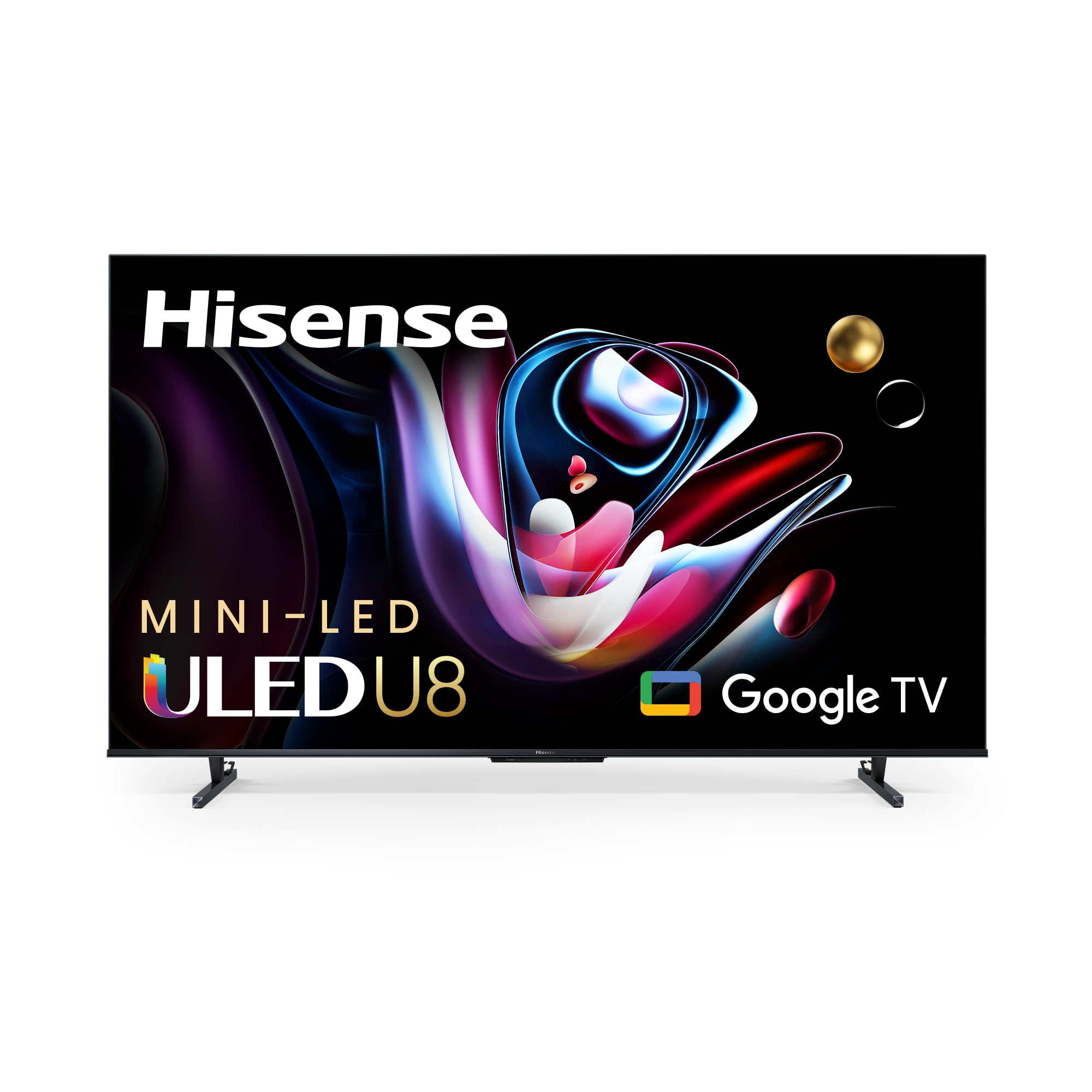 Hisense 100-Inch Class U8 Series Mini-LED ULED 4K UHD Google Smart TV (100U8K) - QLED, 480 Motion Rate, 144Hz Game Mode Pro, Dol