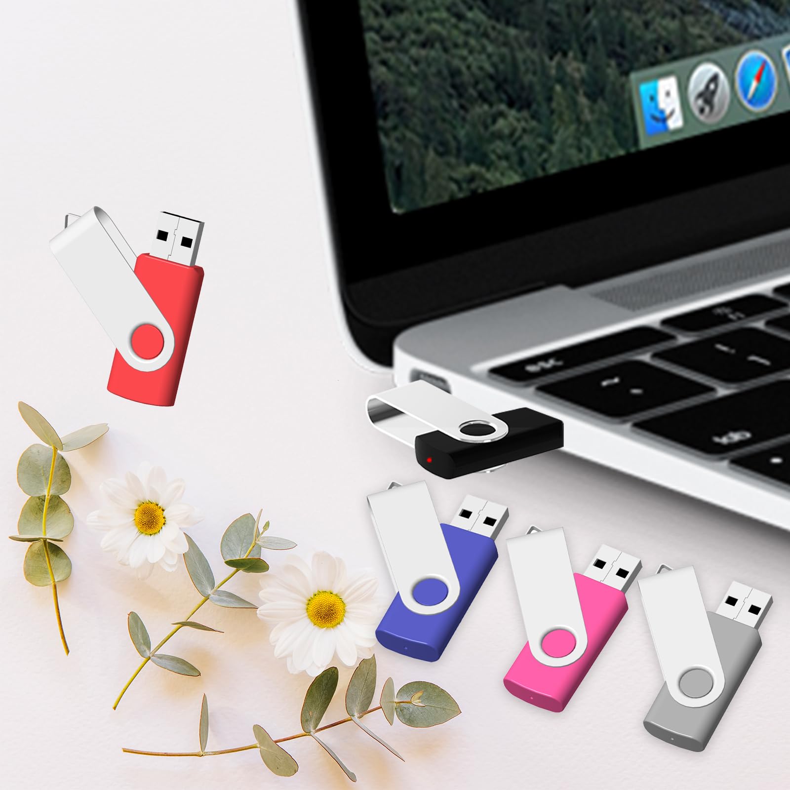 4Gb Usb Flash Drive 10 Pack Jbos 4 Gb Usb Drives Memory Stick Swivel Thumb Drives Gig Stick Usb2.0 Pen Drive, 4 Gig Ubs Flash Dr