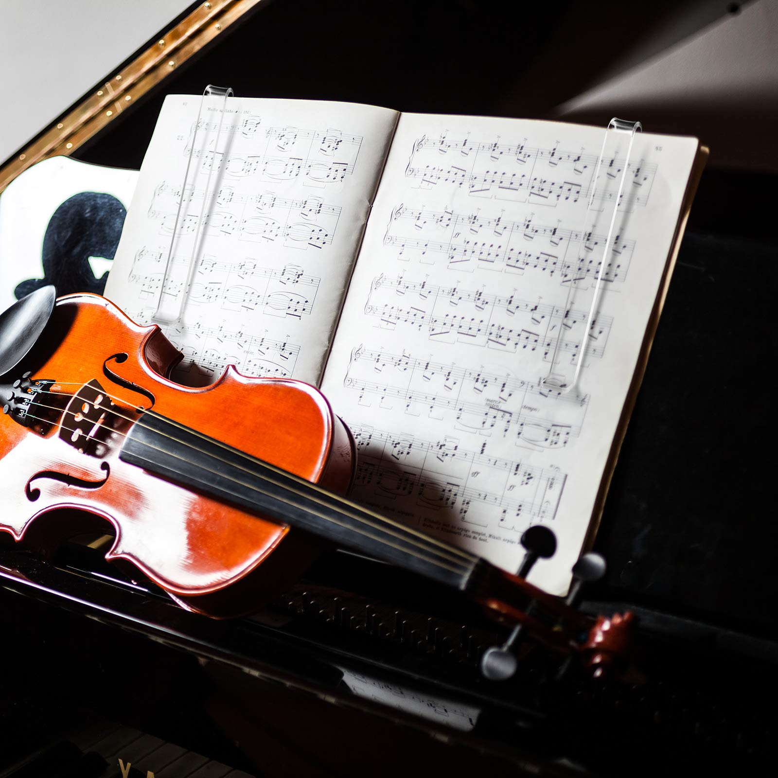 Yeshone Music Stand Clips Music Stand Page Holder Transparent Sheet Holder Clear Acrylic Music Read Clip For Wind For Musician O