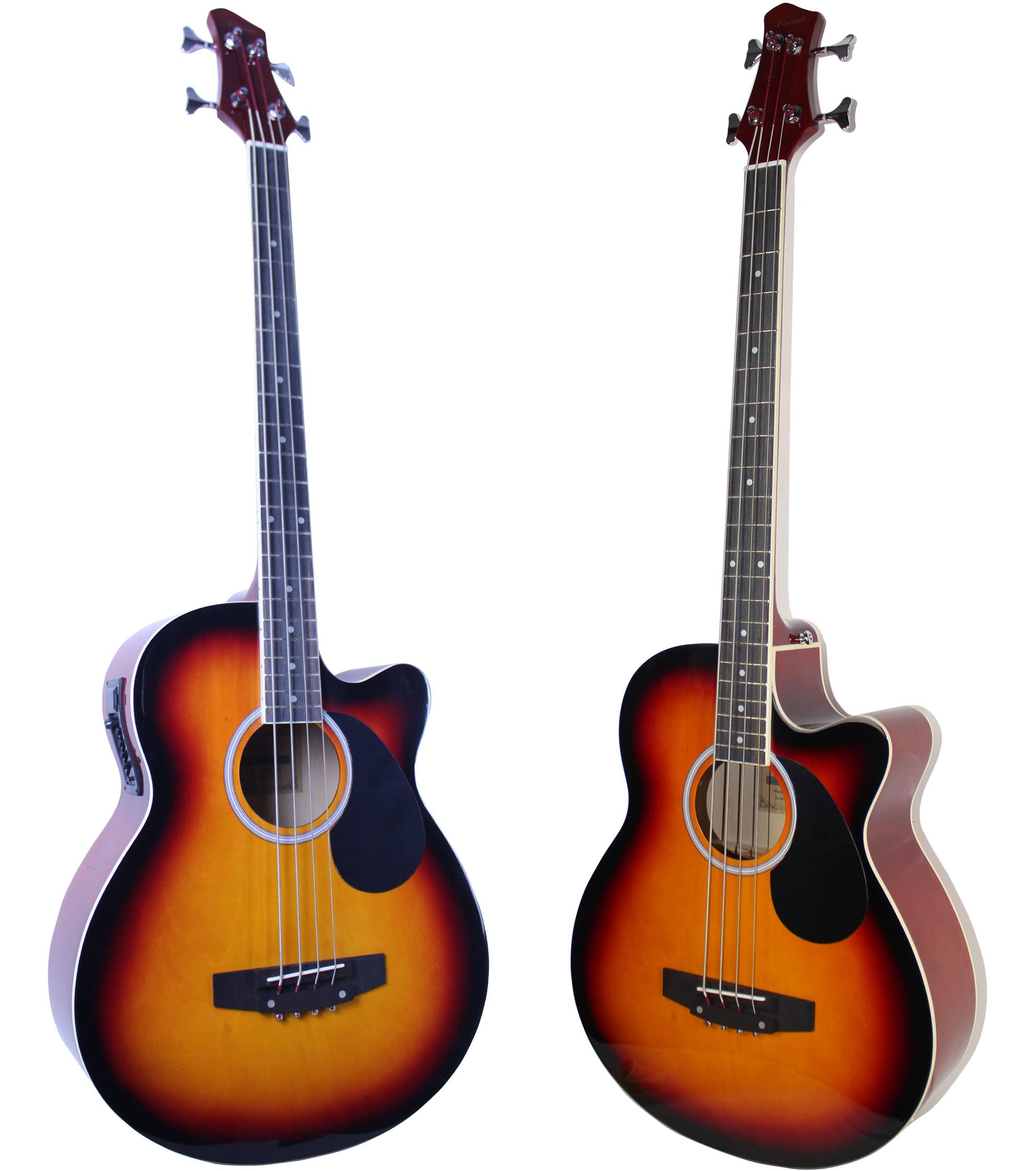 Ymc 4 Strings Cutaway Acoustic Electric Bass Guitar With 4 Band Equalizer, Adjustable Truss Rod,Gig Bag,Strap,Picks  (Sunburst)