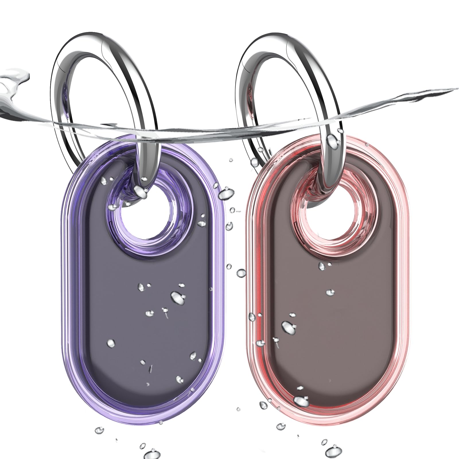 2 Pack Waterproof Compatible With Samsung Galaxy Smarttag2 Holder, Tpu Gps Tracker Protective Case For Samsung Tag 2 With Keycha