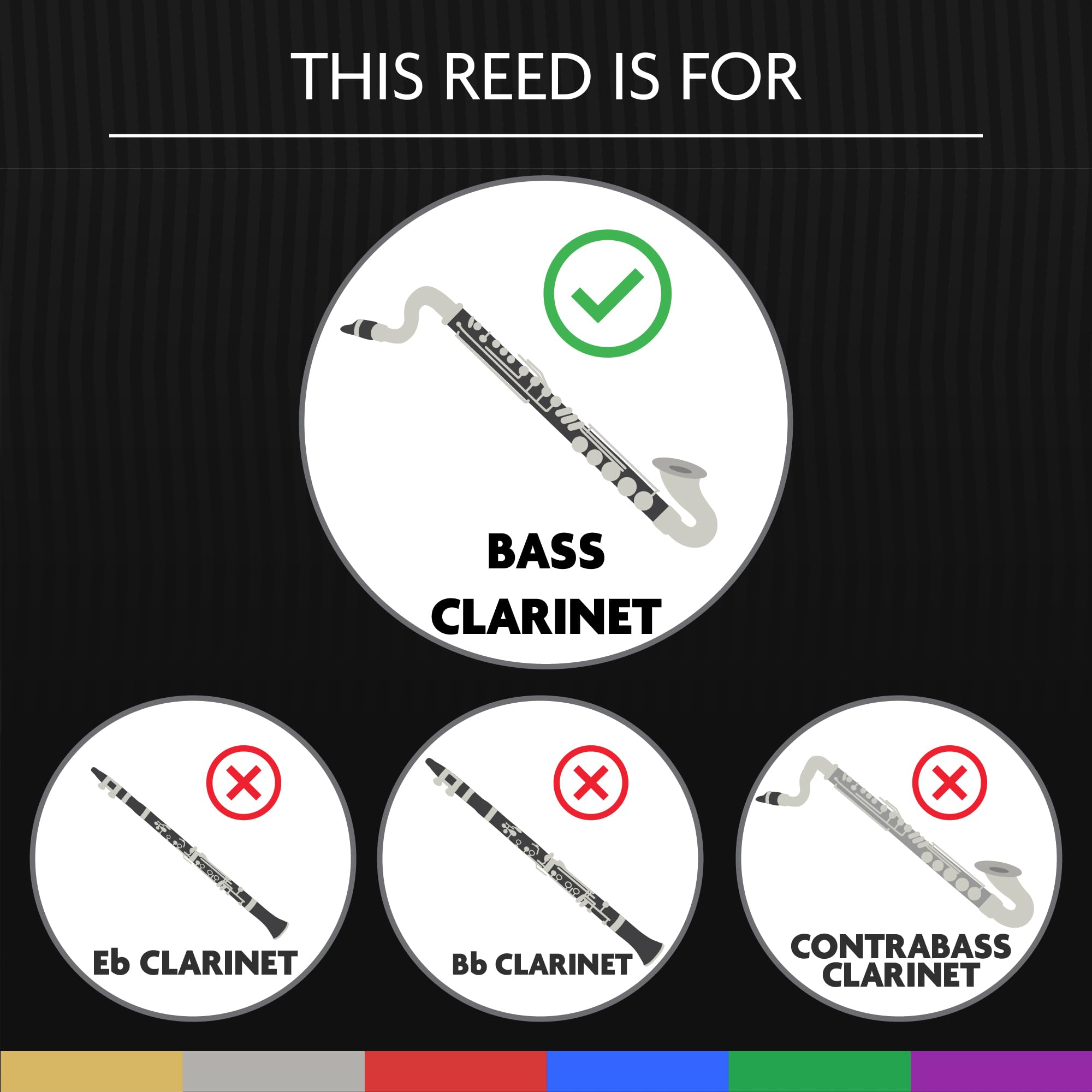 L  Gre Reeds - Bass Clarinet Reed, European Cut, Strength 2.50 (Bces2.50) - Premium Synthetic Woodwind Reed