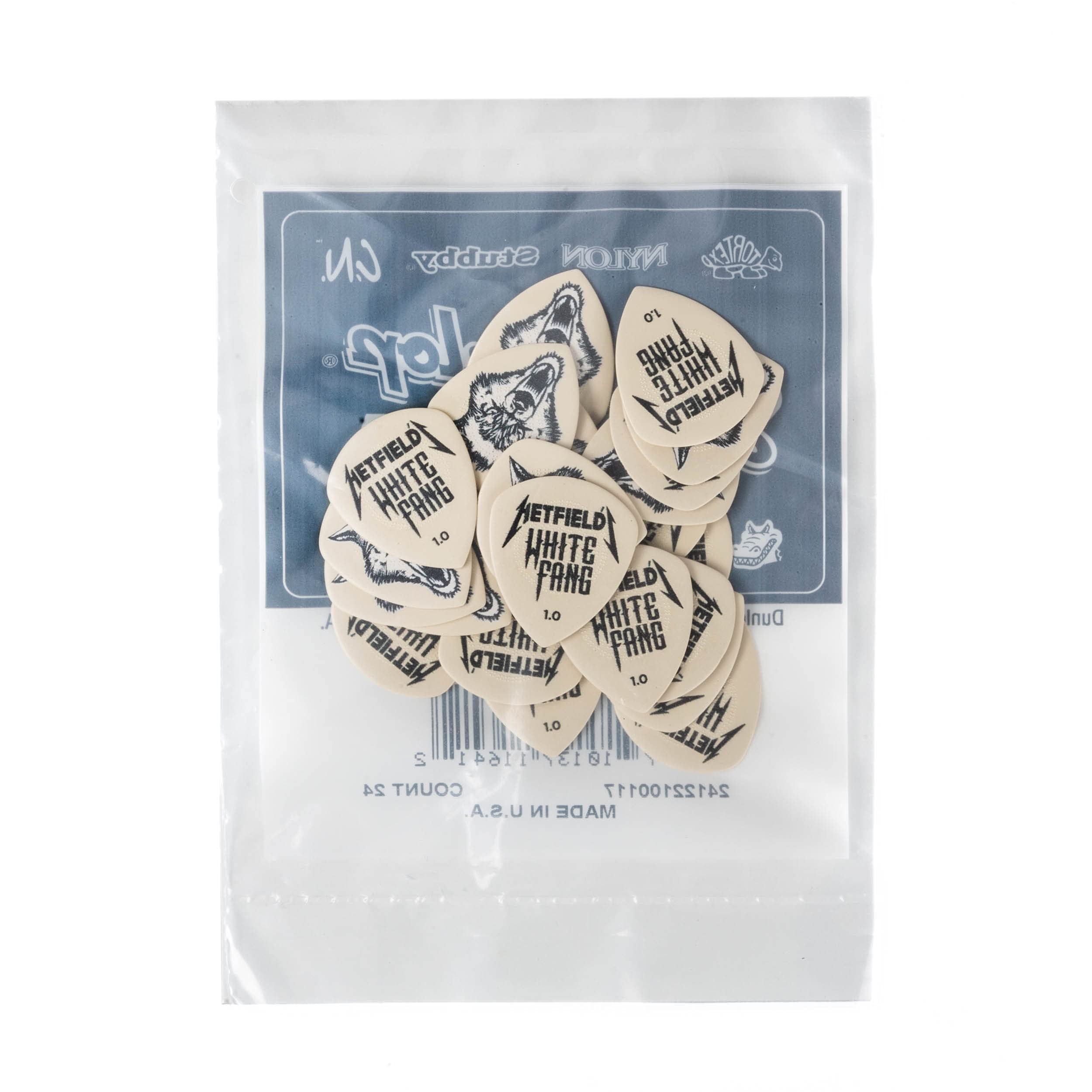 Jim Dunlop White Fang 1.0Mm Guitar Picks (Ph122R1.00)