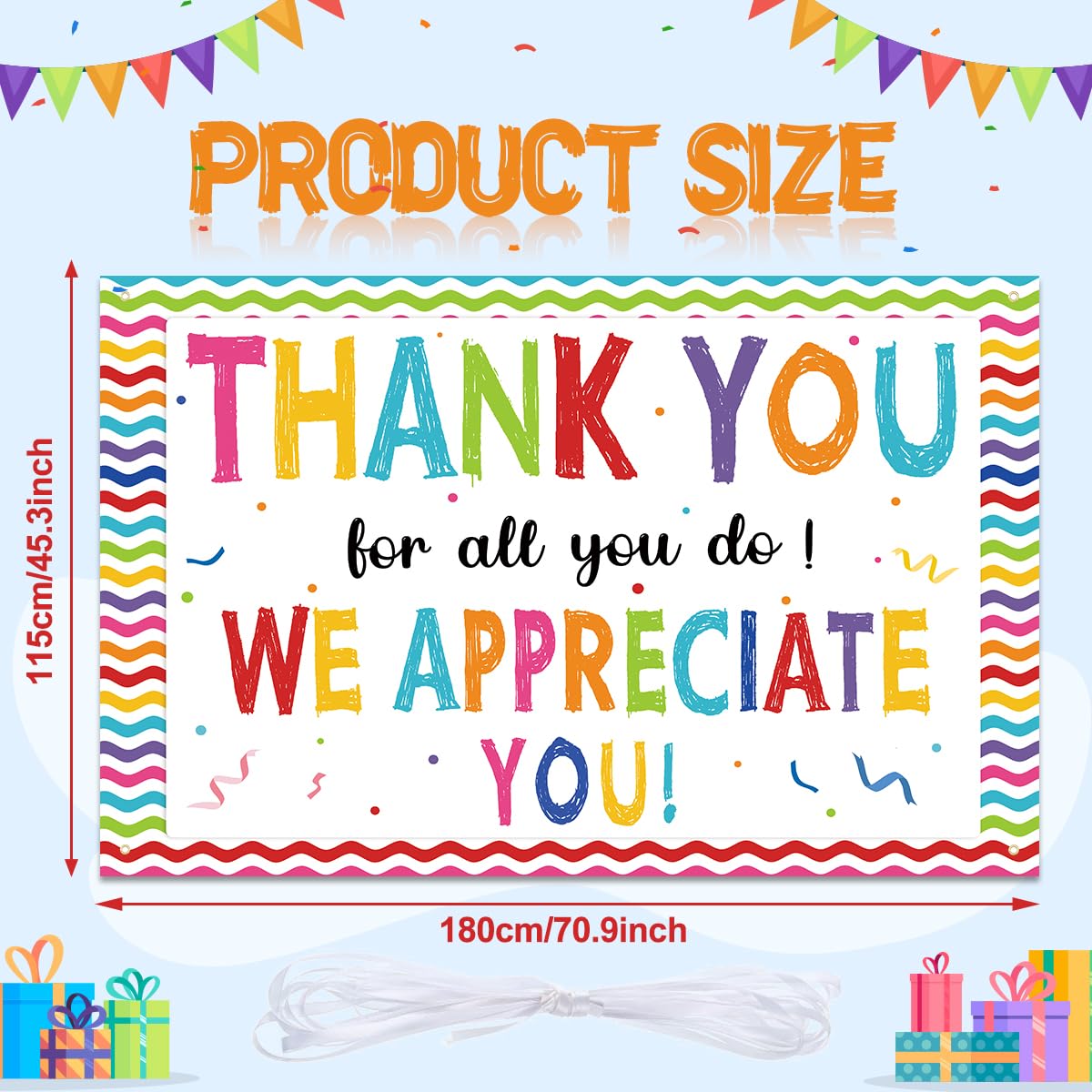 Thank You For All You Do Backdrop We Appreciate You Banner Decoration Thank You Banner Background Employee Staff Appreciation Gi