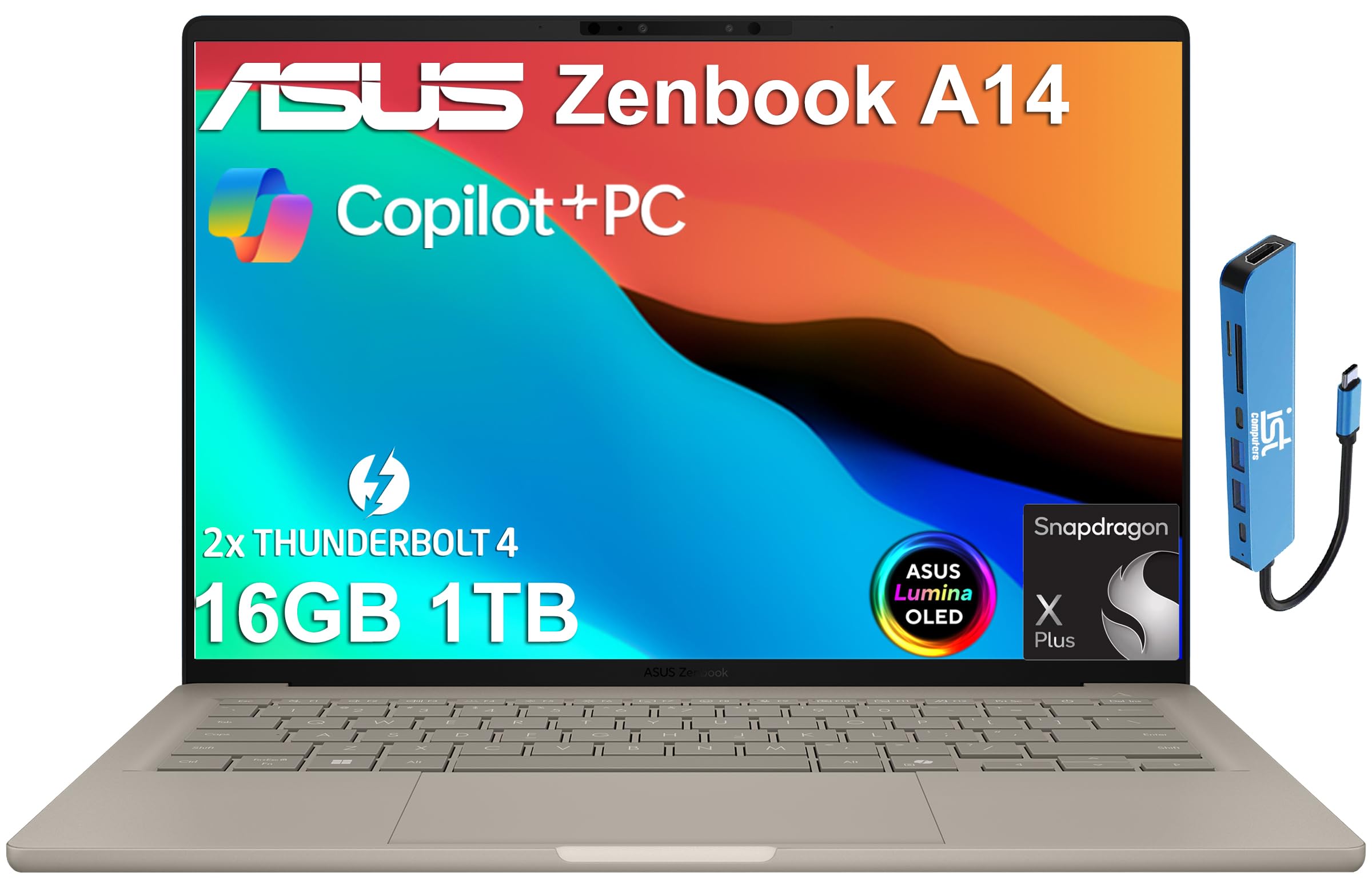 Asus ZenBook 14 14X OLED 14.5/inch QHD+(2880x1800)120Hz Touchscreen(Intel 13th Gen i5-13500H(Beat i7-1250U),8GB RAM,2TB SSD) Lap