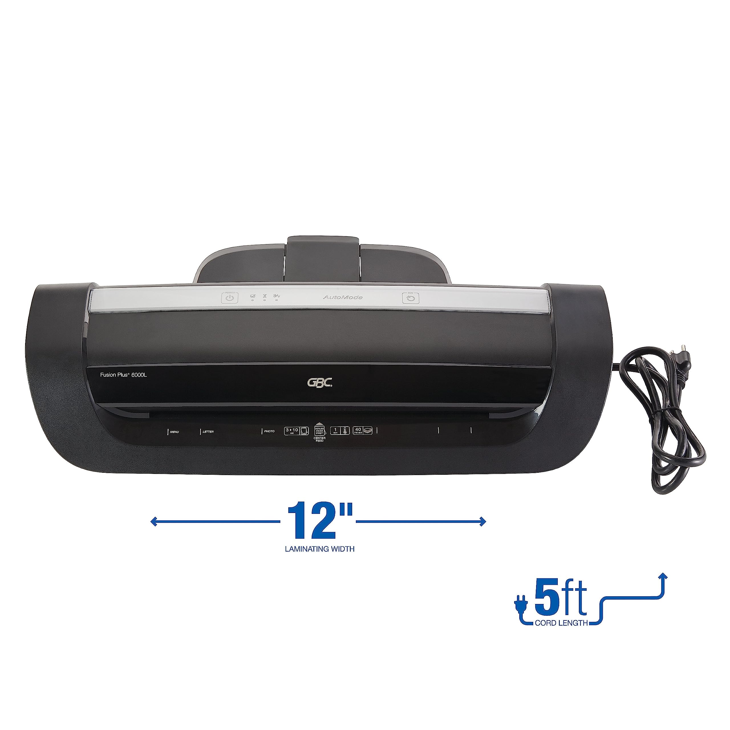 Gbc Thermal Laminator Machine, Fusion 6000L, 12 Inch, 1 Min Warm-Up, 3-10 Mil, With 50 Ezuse Laminating Pouches For Home, Office