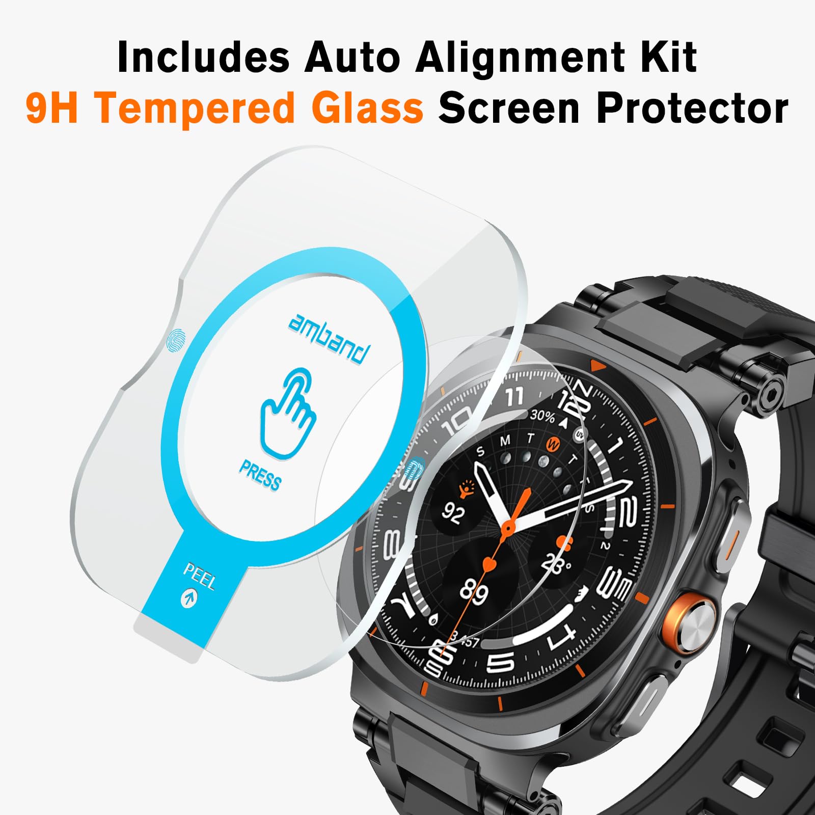 Amband For Samsung Galaxy Watch Ultra (2024) Bands For Men, Metal Connector Rugged Strap For Galaxy Watch 7 Ultra 47Mm, Sport Ac