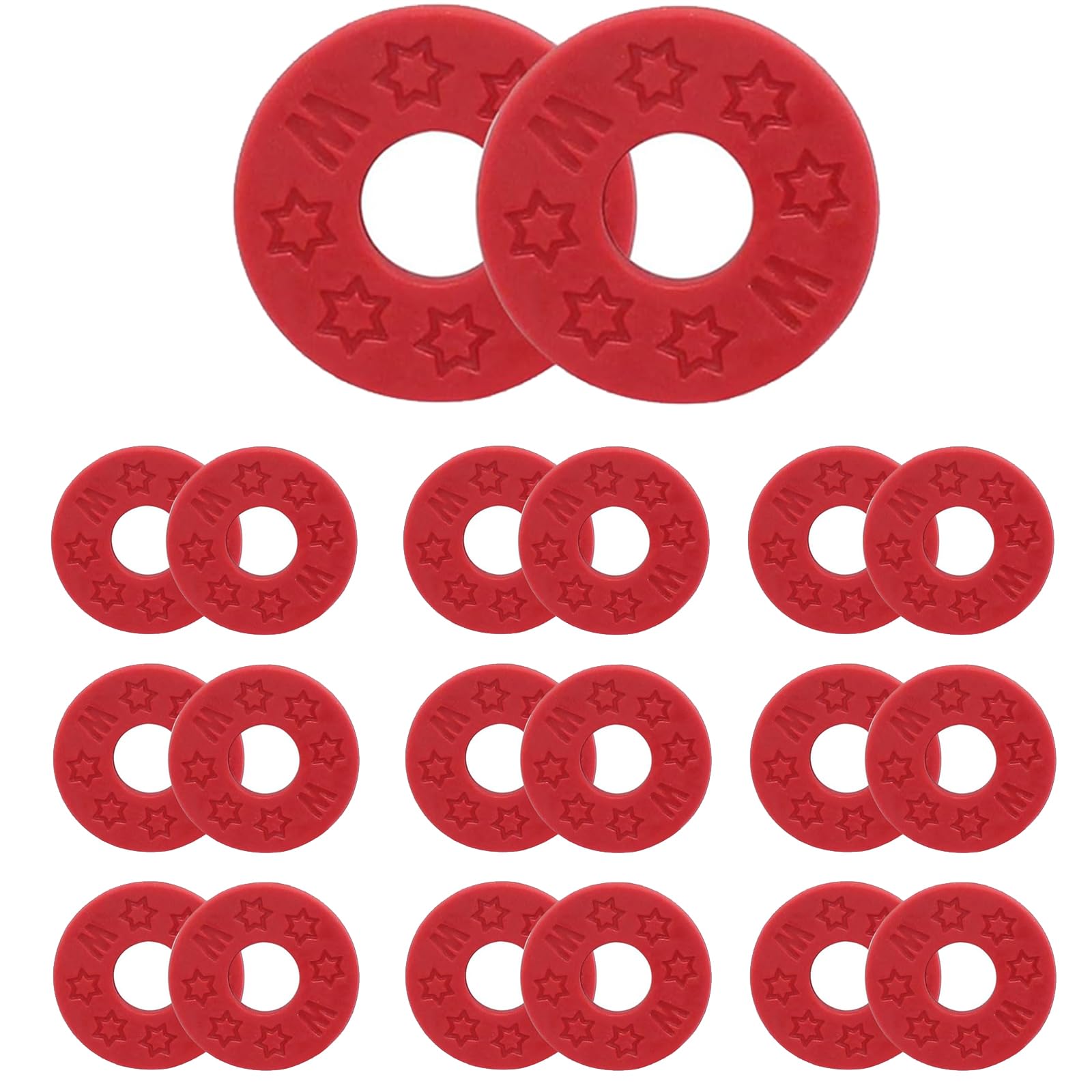 20PCS Guitar Strap Lock, Secure Guitar Accessories, AntiSlip Strap Buttons for Guitar Strap, Red Color, 20 Pieces Set