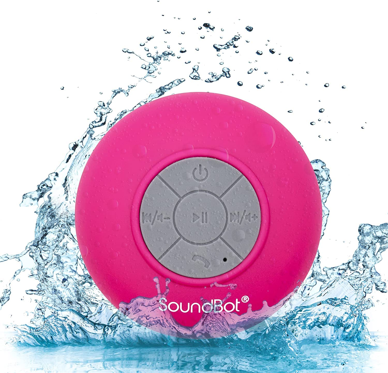Soundbot Sb510 Hd Water Resistant Bluetooth Shower Speaker, Handsfree Portable Speakerphone With Built In Mic, 6Hrs Of Playtime,