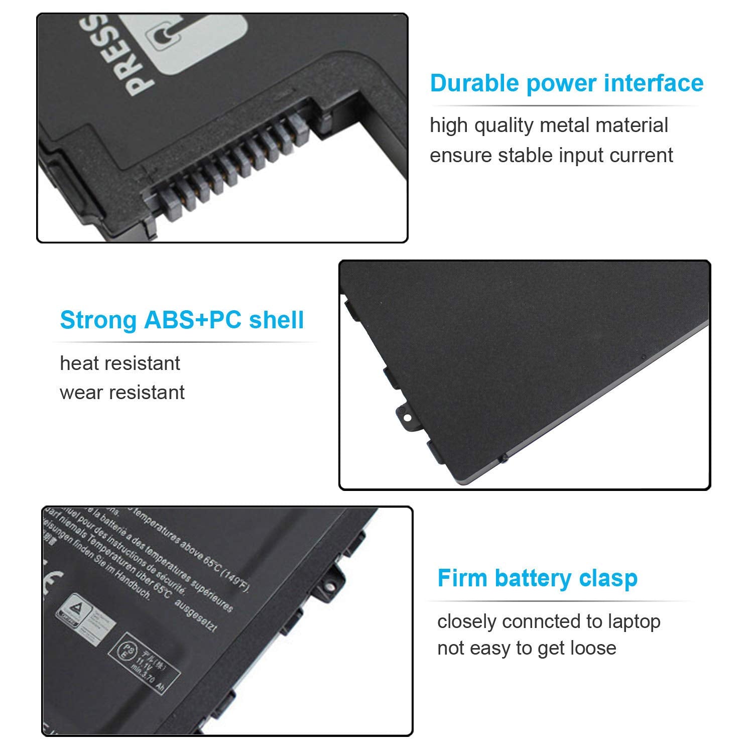 43Wh Trhff 11.1V Battery For Dell Inspiron 15 5547 5548 5557 5542 5543 5545 14 5447 5445 5442 5457 5448 Latitude 3550 3450 0Pd19 1V2F6 P39F P49G P51G 7P3X9 86Jk8 1Wwhw 01V2F6 Dfvyn 5Md4V Dfvyn 58Dp4