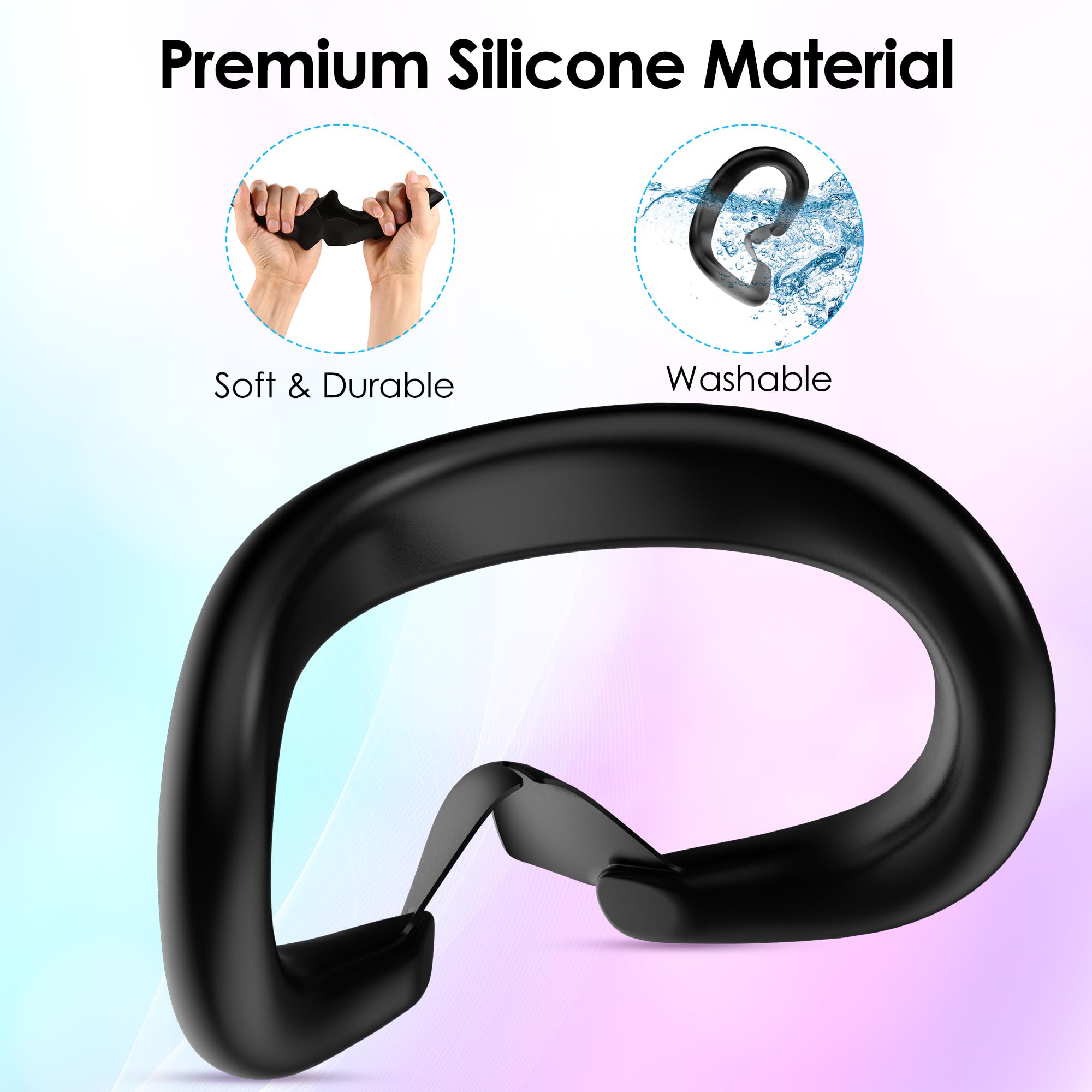 Face Pad For Quest 3   Ikwoleti Face Pad For Oculus/Meta Quest 3 Accessories   Light Blocking Face Cover For Quest 3   Washable