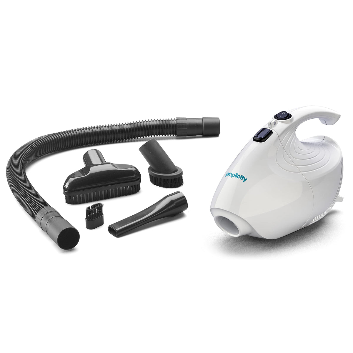Simplicity Vacuums Flash Mini Handheld Vacuum With Attachments, Powerful Corded Hand Vacuum For Craft And Sewing Projects, Small