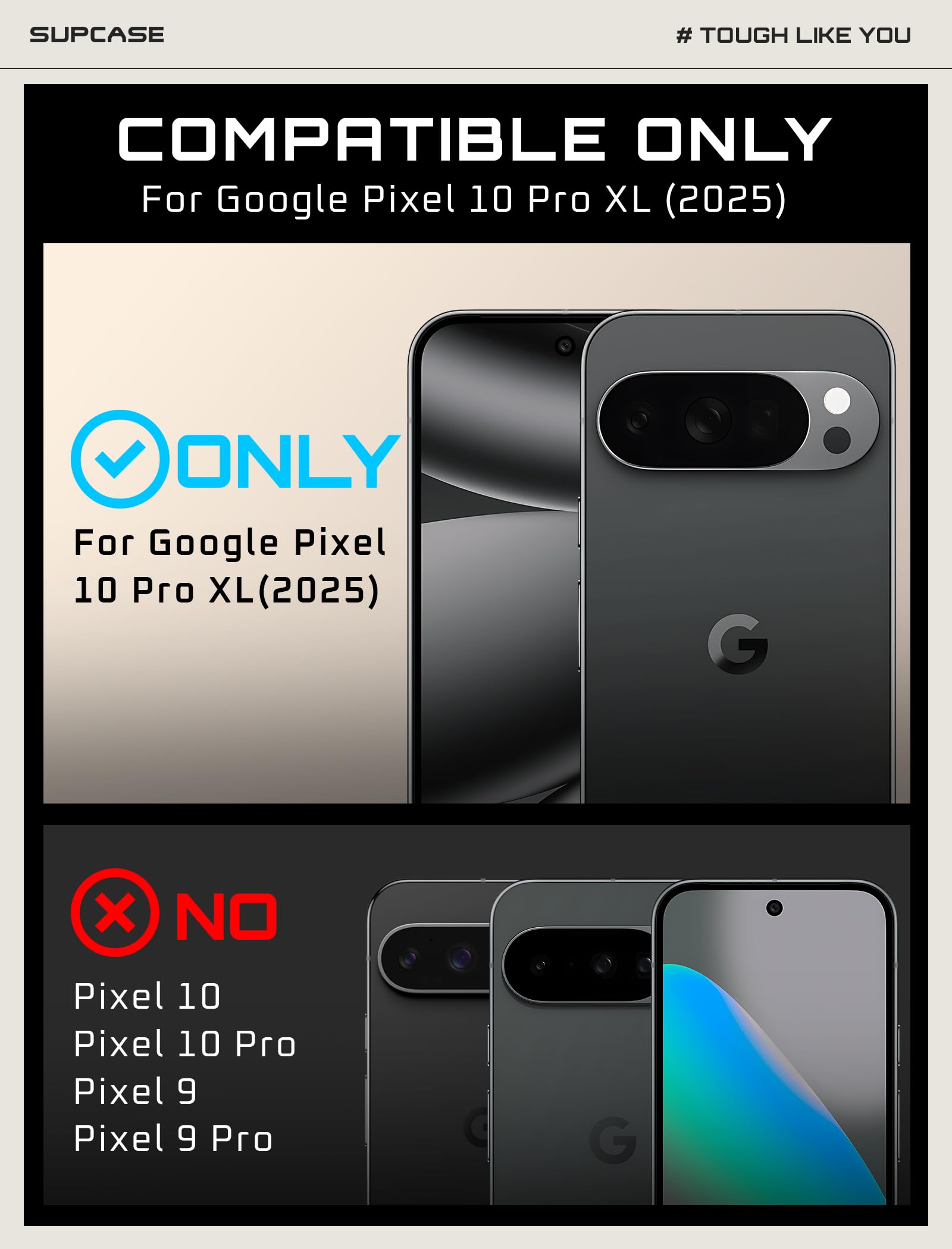 Supcase For Google Pixel 10 Pro Xl Case With Screen Protector (Unicorn Beetle Pro), [Built-In Stand & Belt-Clip] [Military-Grade