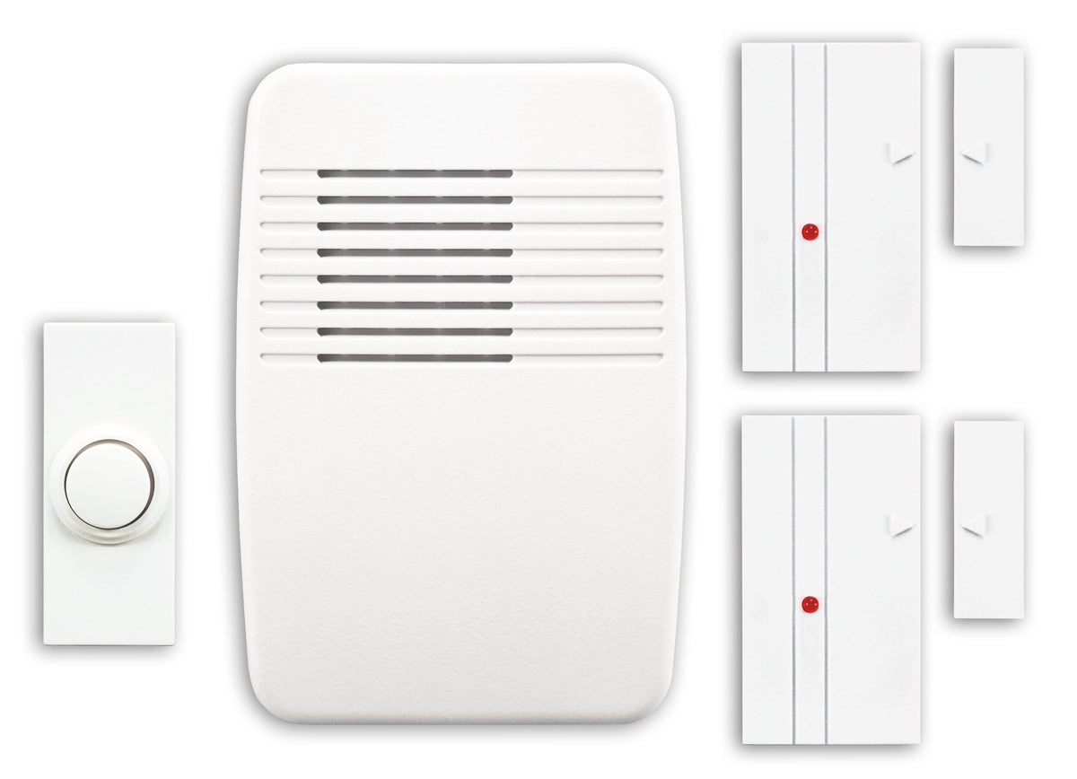 Heath Zenith Sl 7352 02 Wireless Plug In Chime Kit With Entry Alert (White)