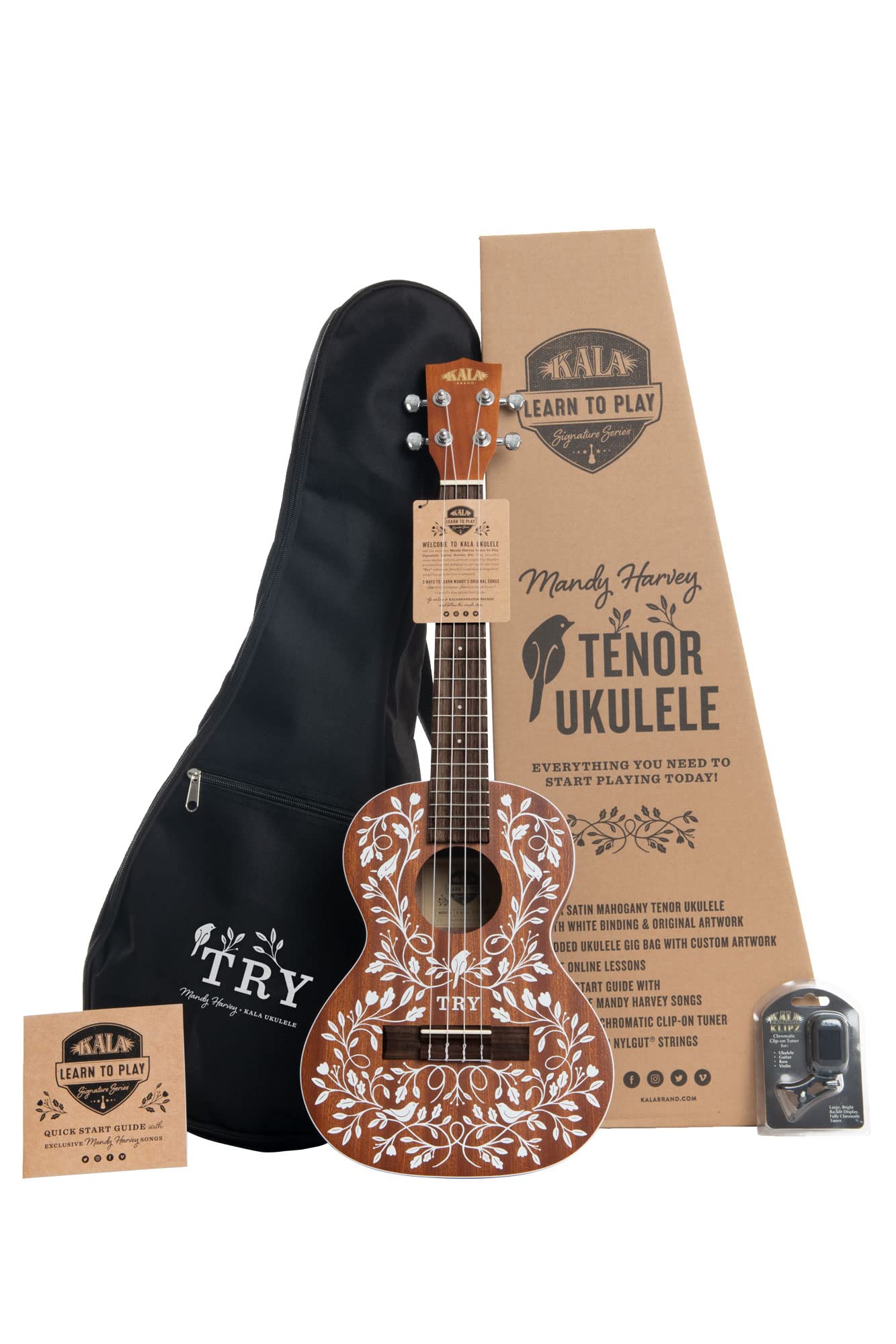 Kala Brand Music Co., 4 String Ukulele, Right, Natural, Tenor (Kala Ltp Mh)