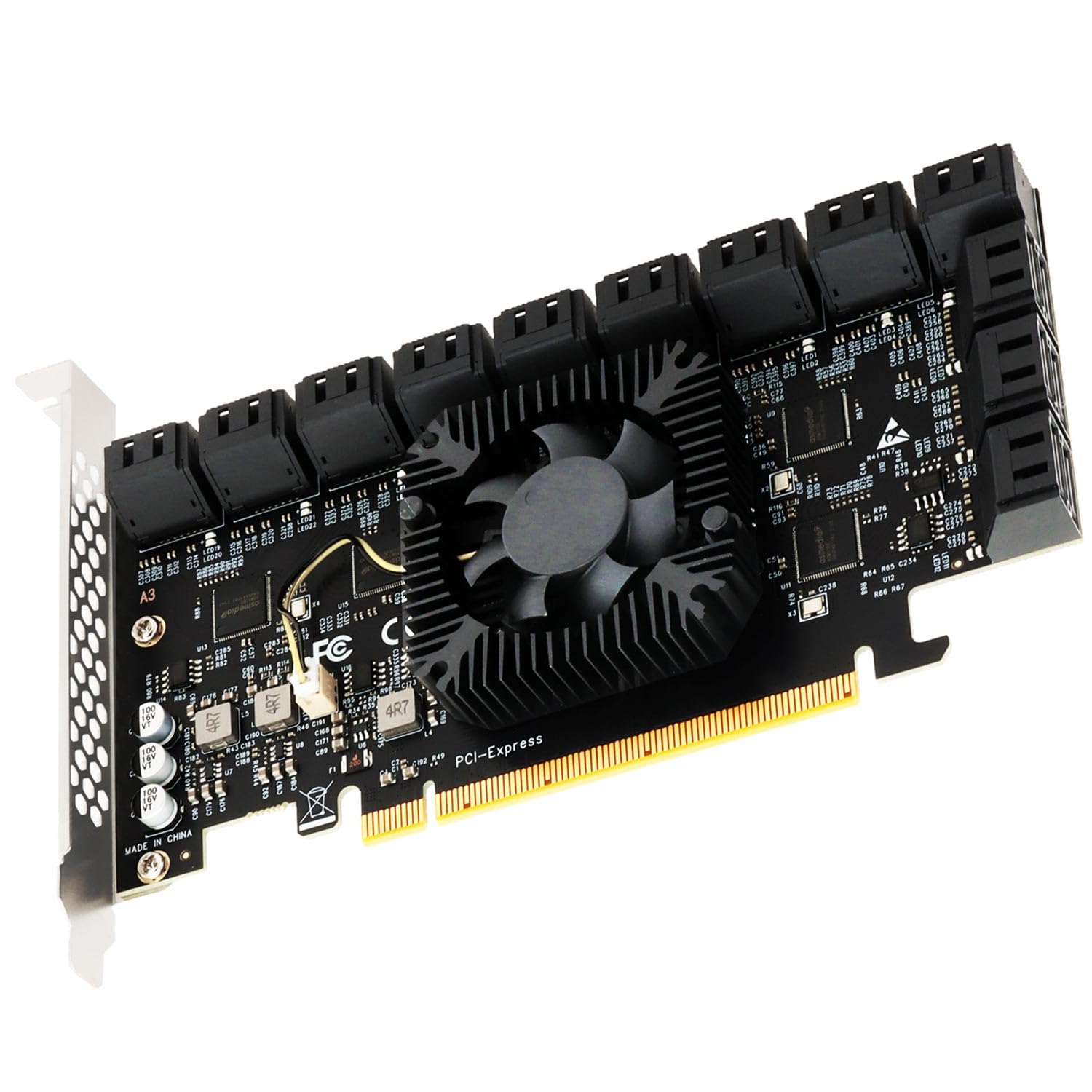 Glotrends Sa3824A 24 Port Pcie 3.0 X8 Sata Expansion Card, Compatible With Windows,Linux,Mac Os,Nas