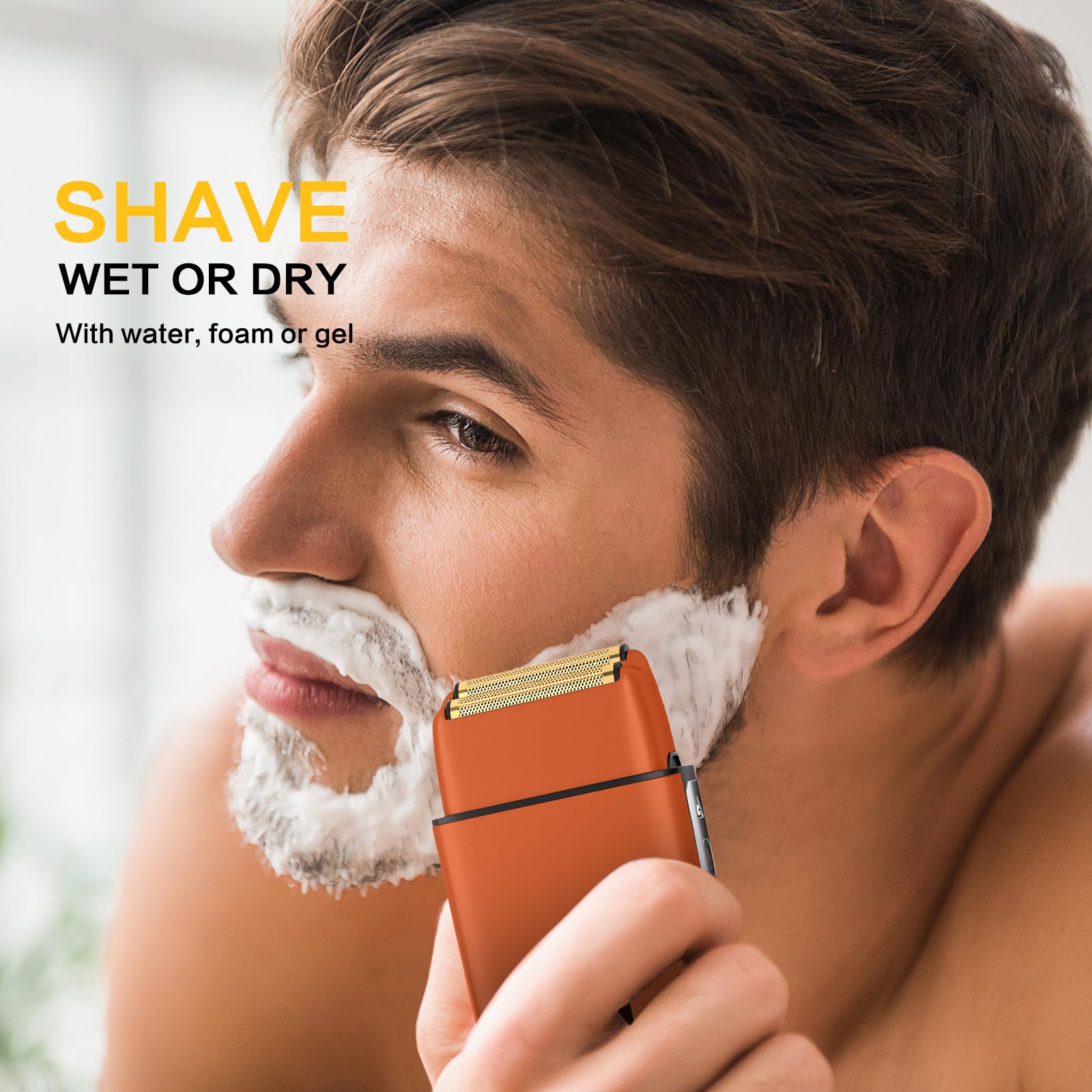 Electric Razor, Electric Razor For Men Face, Electric Shavers For Men, Foil Shaver 3 Adjustable Speeds Rechargeable Waterproof C