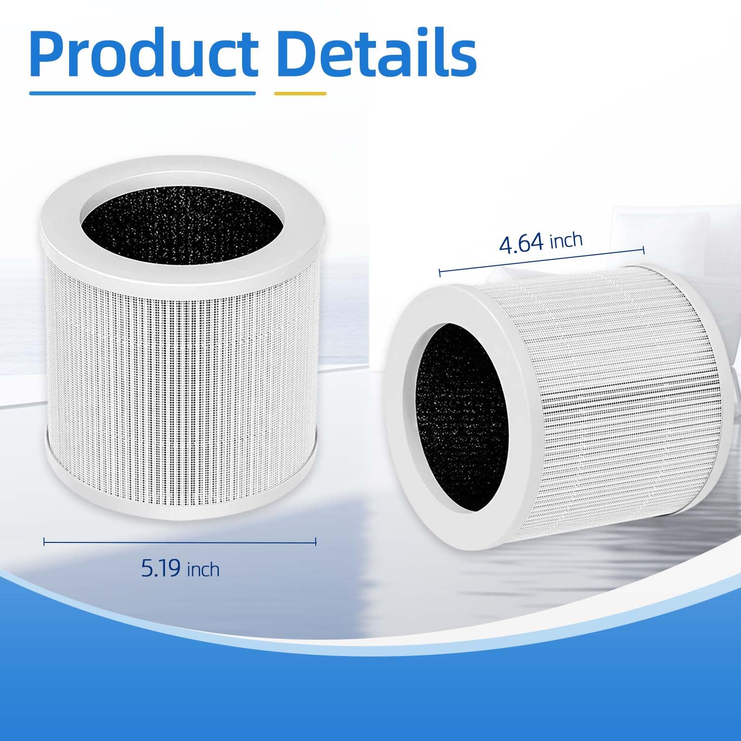 2 Pack A1 Replacement Filter Compatible With Vewior Air Pu Rifier Hqkj 80,Hqsc 50,Koios Hqkj 50 Air Purifier,Ameifu Ap01W,True H