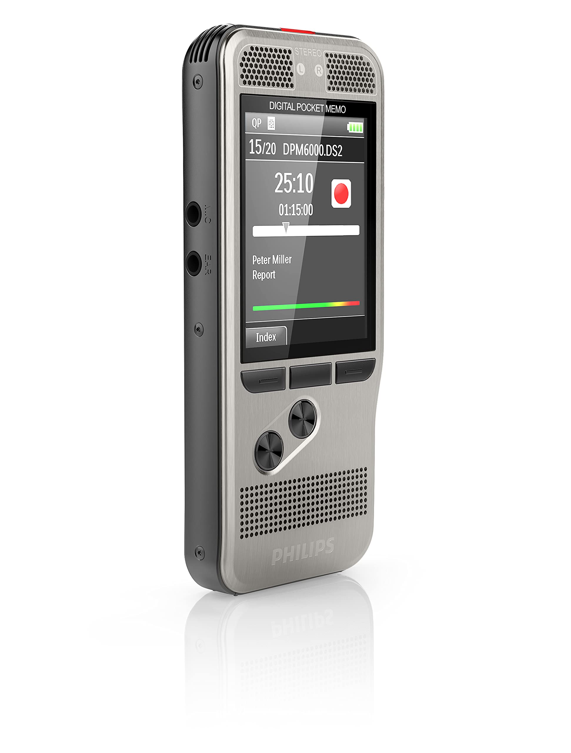 Philips Pocketmemo Dpm6000 Digital Voice Recorder With Speechexec Basic 2 Year Subscription