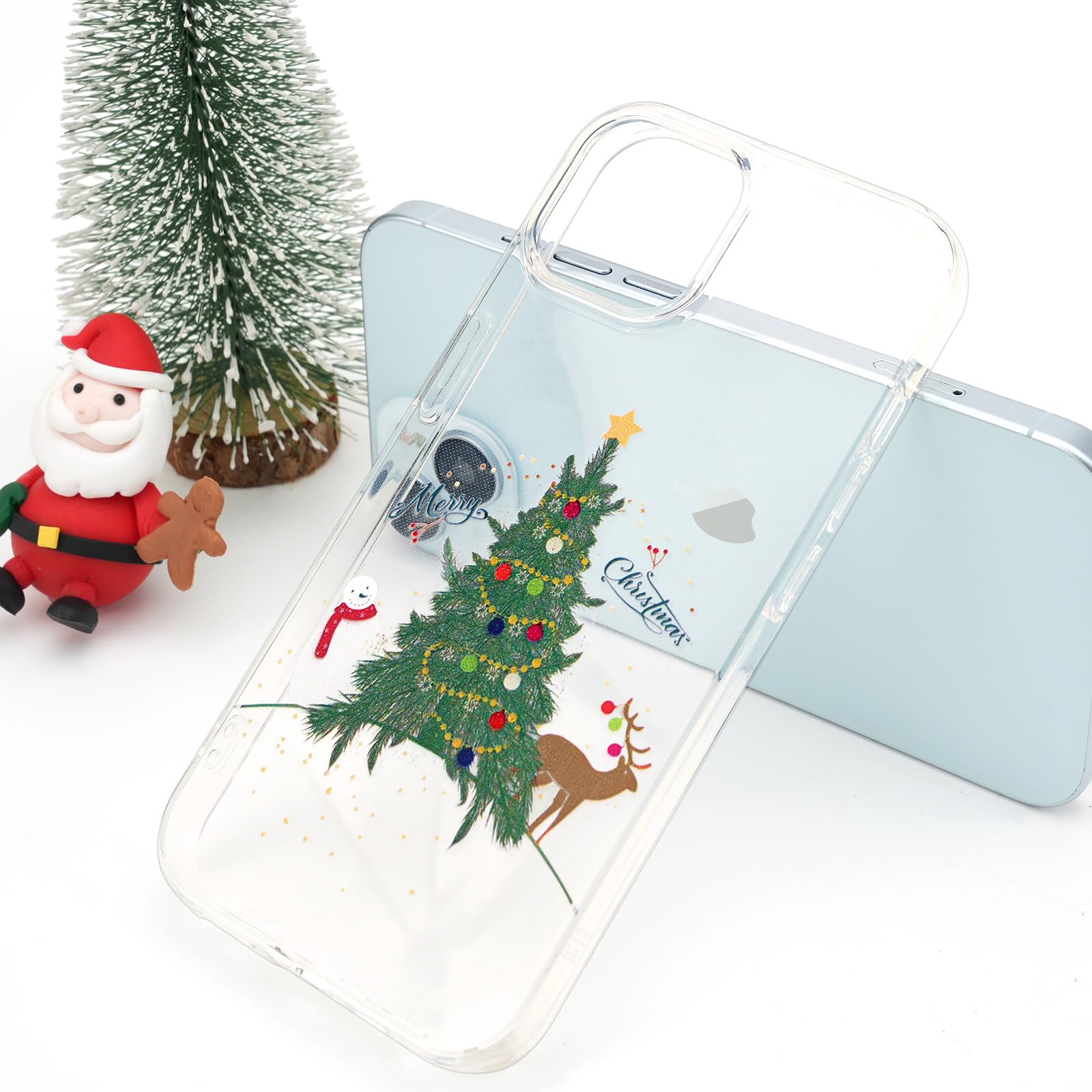 Pepmune Compatible With Iphone 14 Pro Case Cute Christmas Design Camera Protection Shockproof Soft Tpu Clear Xmas Back Bumper Co
