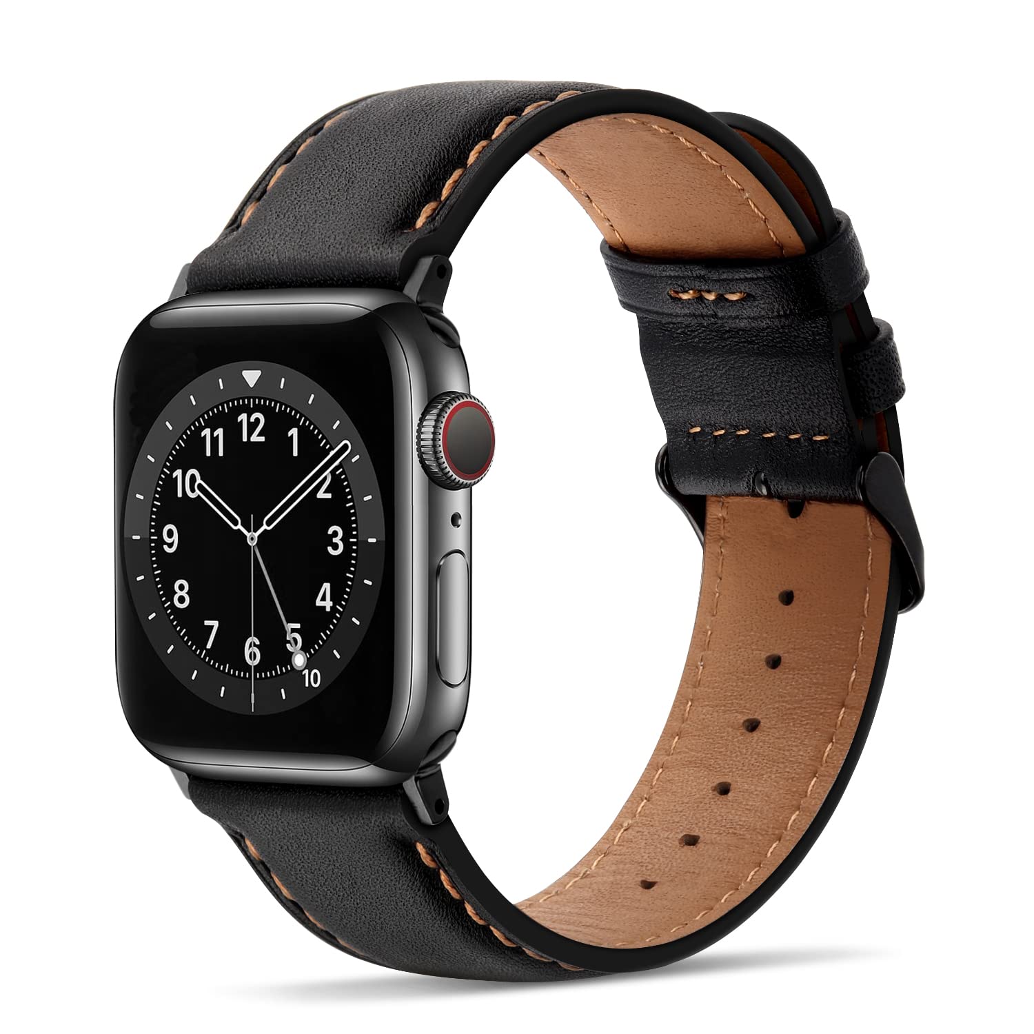 Tasikar Bands Compatible With Apple Watch Band 49Mm 45Mm 44Mm 42Mm Men Genuine Leather Replacement Bands Compatible With Apple W