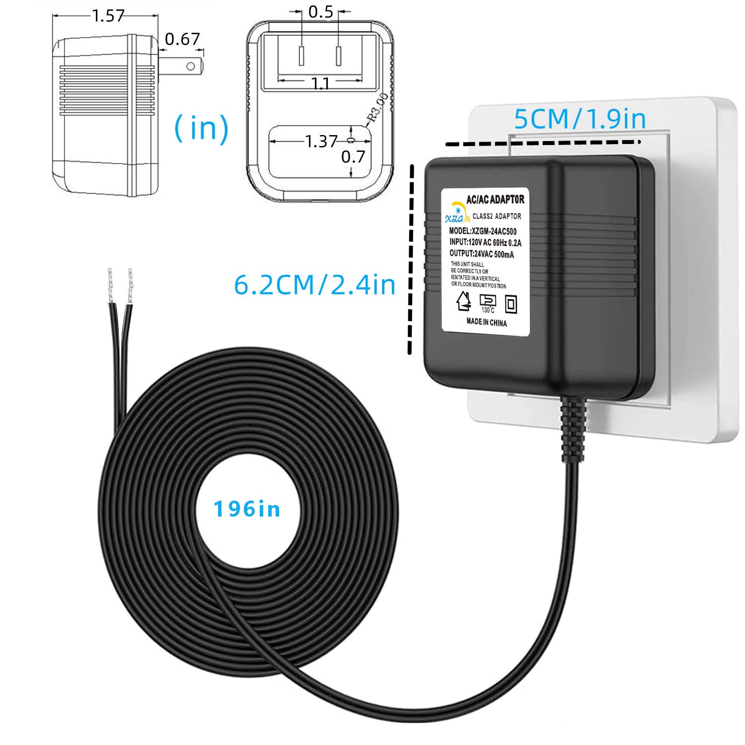 24V Doorbell Transformer Adapter For Ring Video Doorbell Compatible With Nest Honeywell Ecobee Sensis Video Doorbells Thermostat