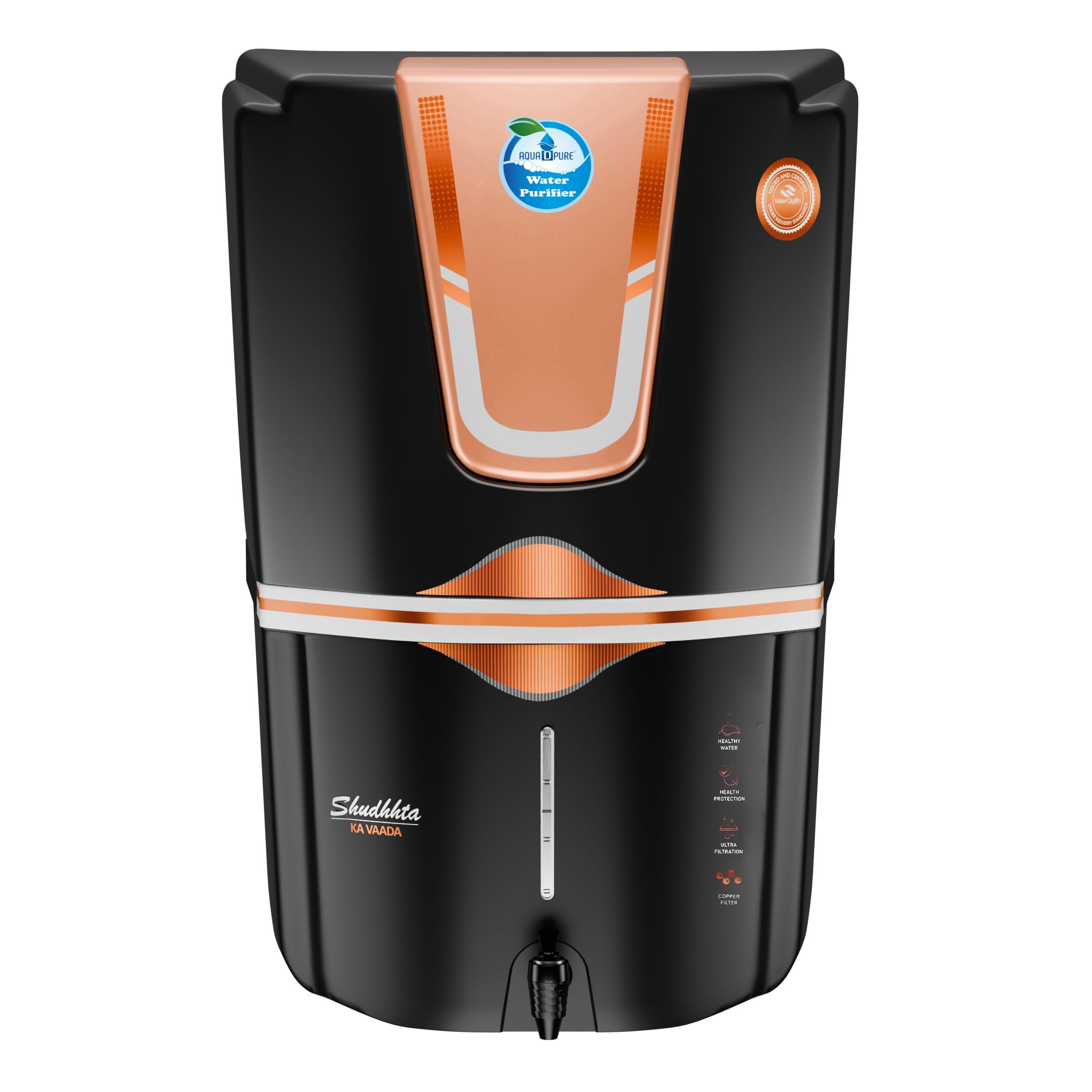 Aqua D Pure 4X Technology With Copper Purification, 10 Stage Ro Water Purifier With Uv, Uf, Tds Adjuster And 12 Liter Storage Ta