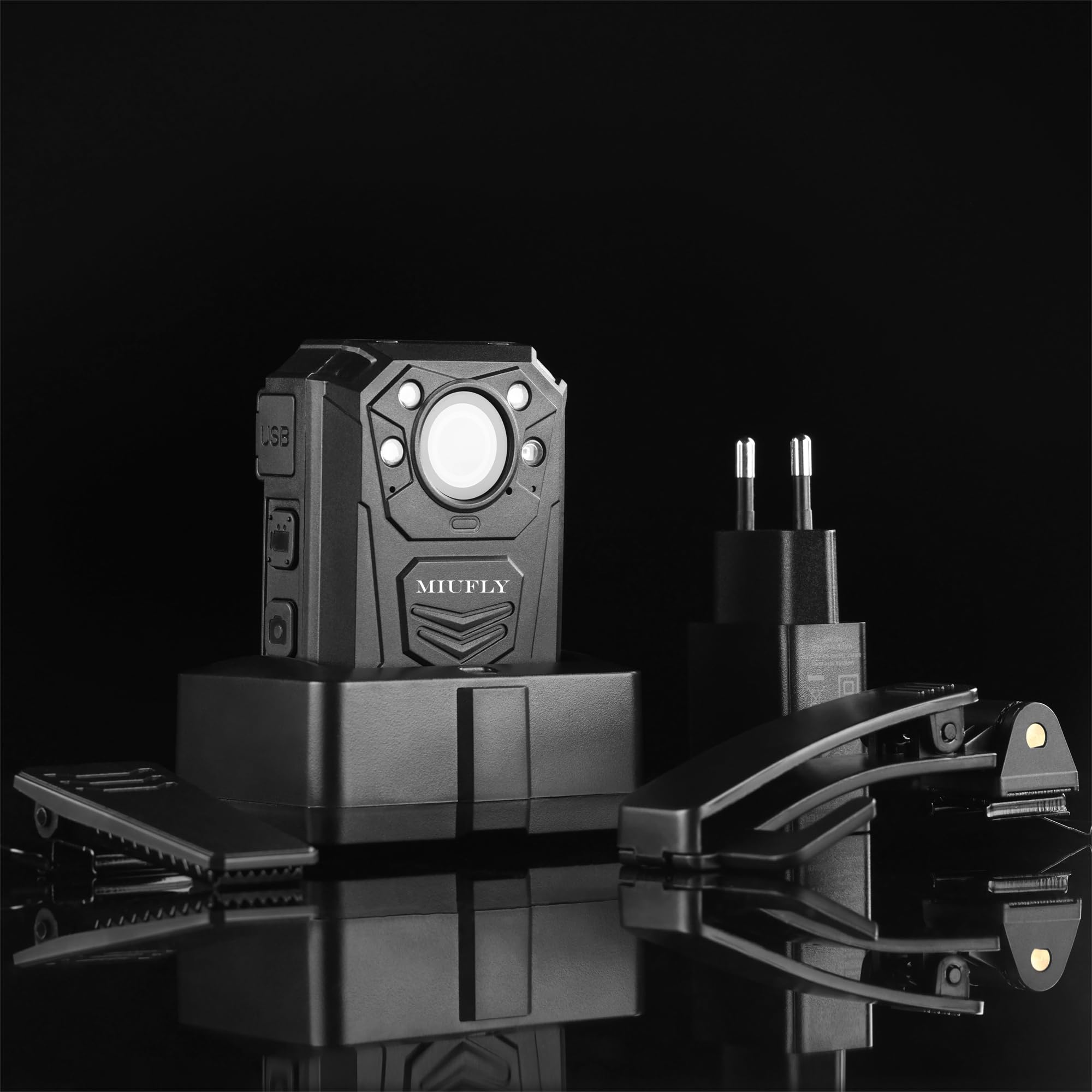 Miufly S2 Pro 2K Voice Control Camera, Wearable Camera With Night Vision, Gps, Built In 128G Memory